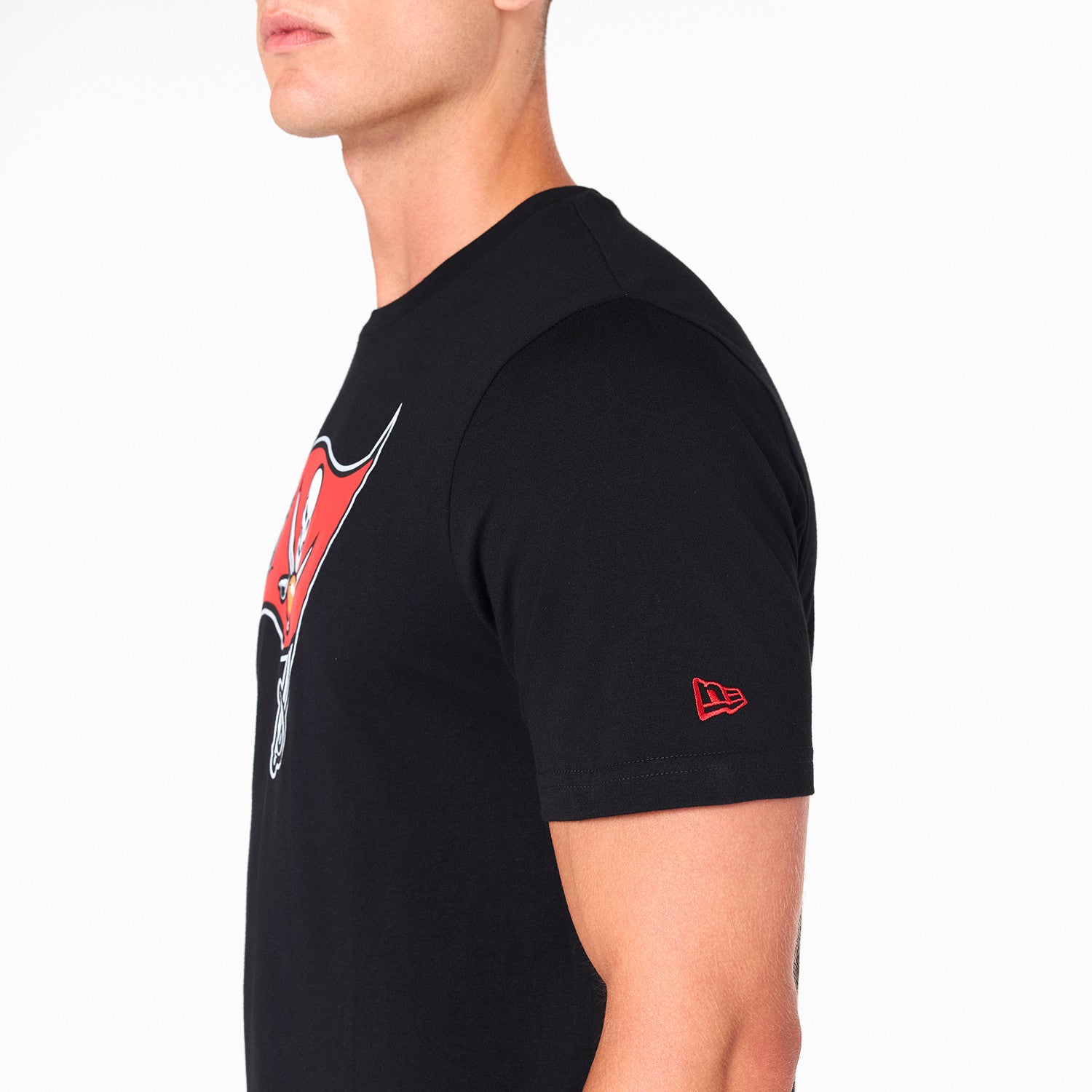 Tampa Bay Buccaneers Team Logo New Era NFL T-Shirt Schwarz