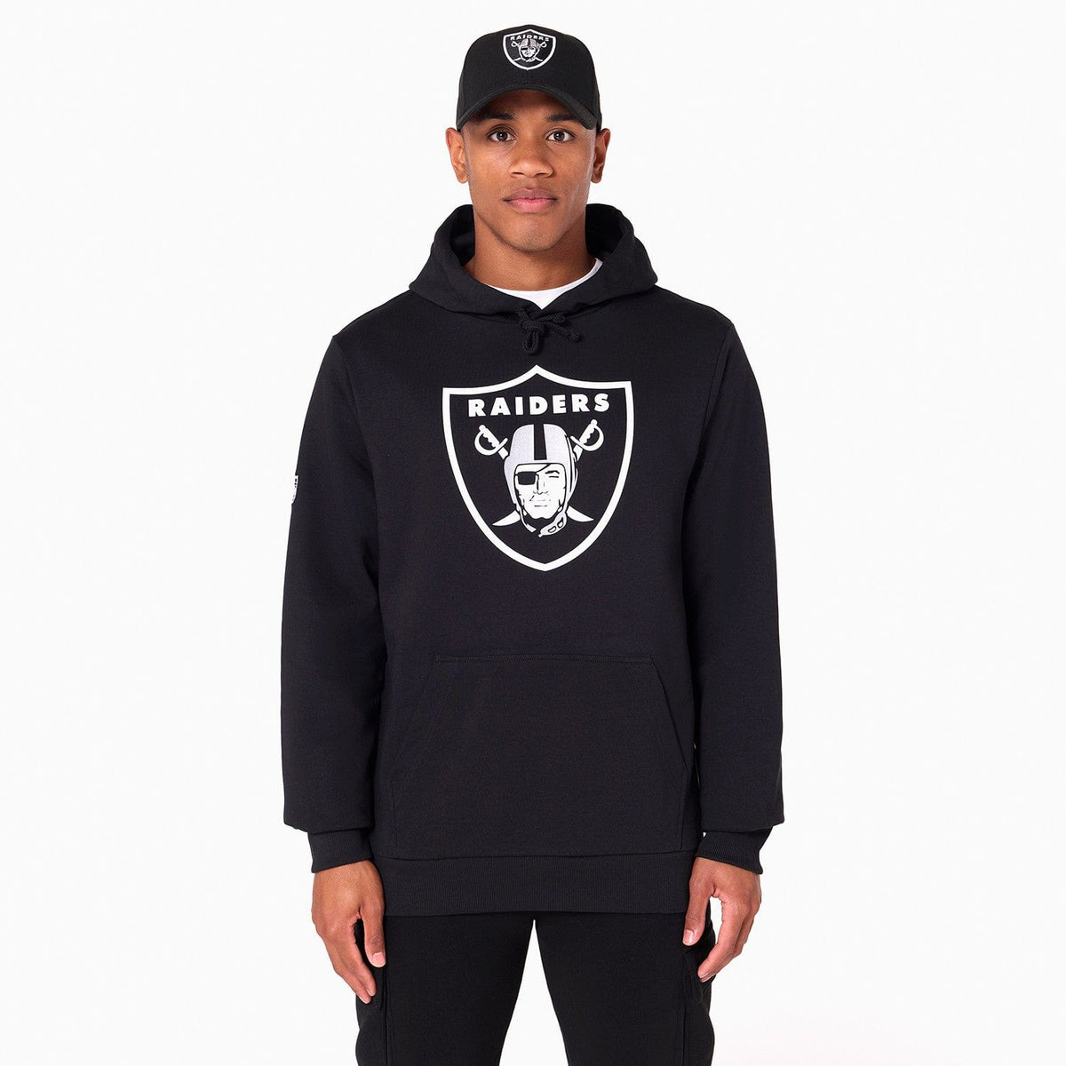 Las Vegas Raiders Logo Hoodie NFL New Era Schwarz - STADIUMDREAMS