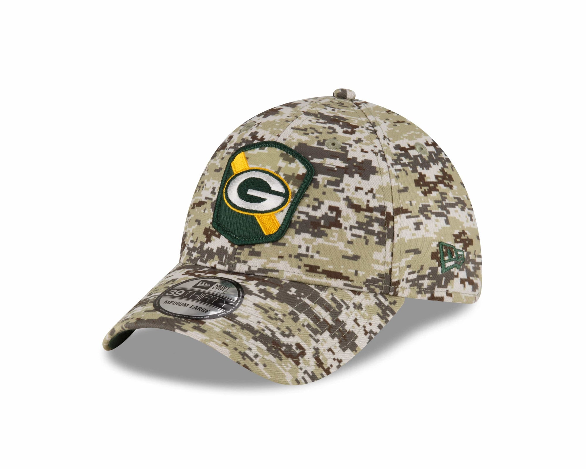 Green Bay Packers 2023 NFL Salute to Service New Era 39Thirty Flex Cap Camouflage - STADIUMDREAMS