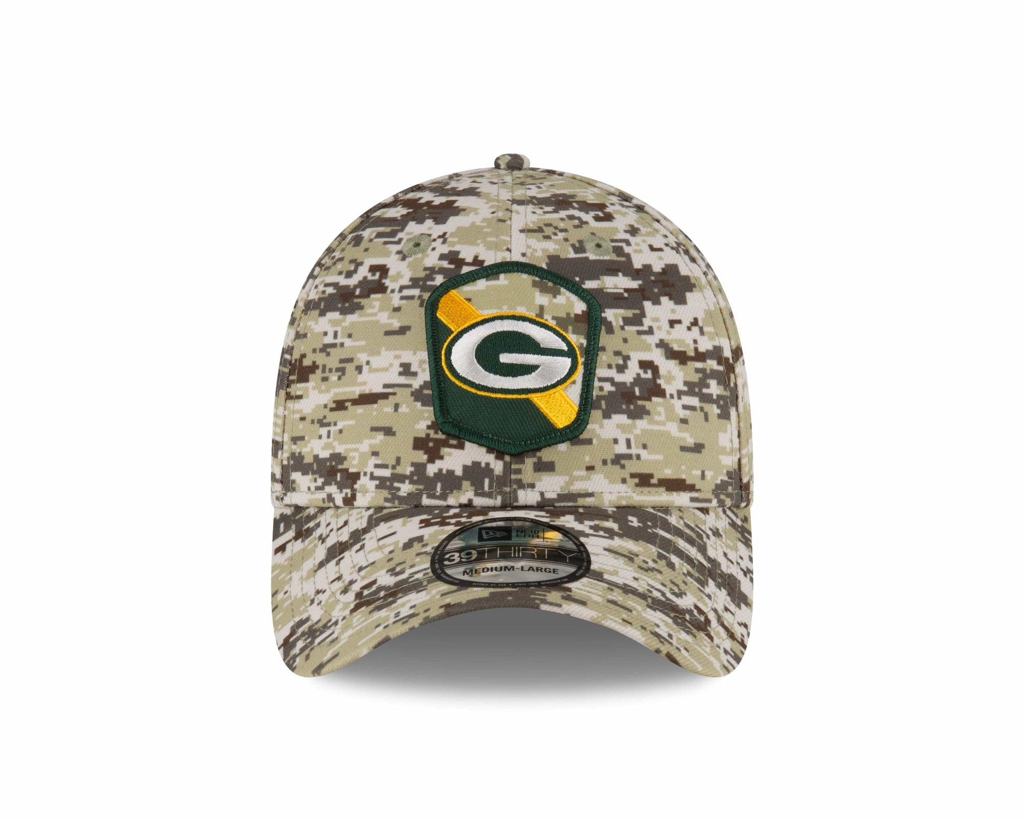 Green Bay Packers 2023 NFL Salute to Service New Era 39Thirty Flex Cap Camouflage - STADIUMDREAMS