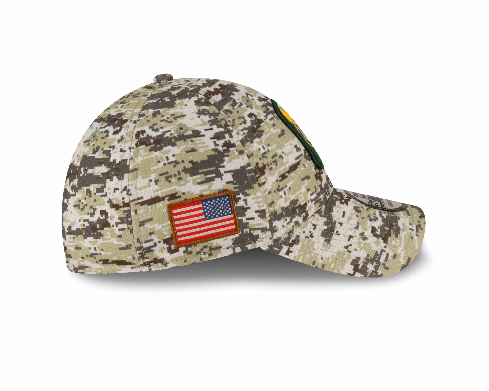 Green Bay Packers 2023 NFL Salute to Service New Era 39Thirty Flex Cap Camouflage - STADIUMDREAMS