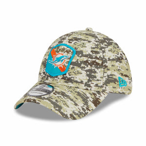 Miami Dolphins 2023 NFL Salute to Service New Era 39Thirty Flex Cap Camouflage - STADIUMDREAMS