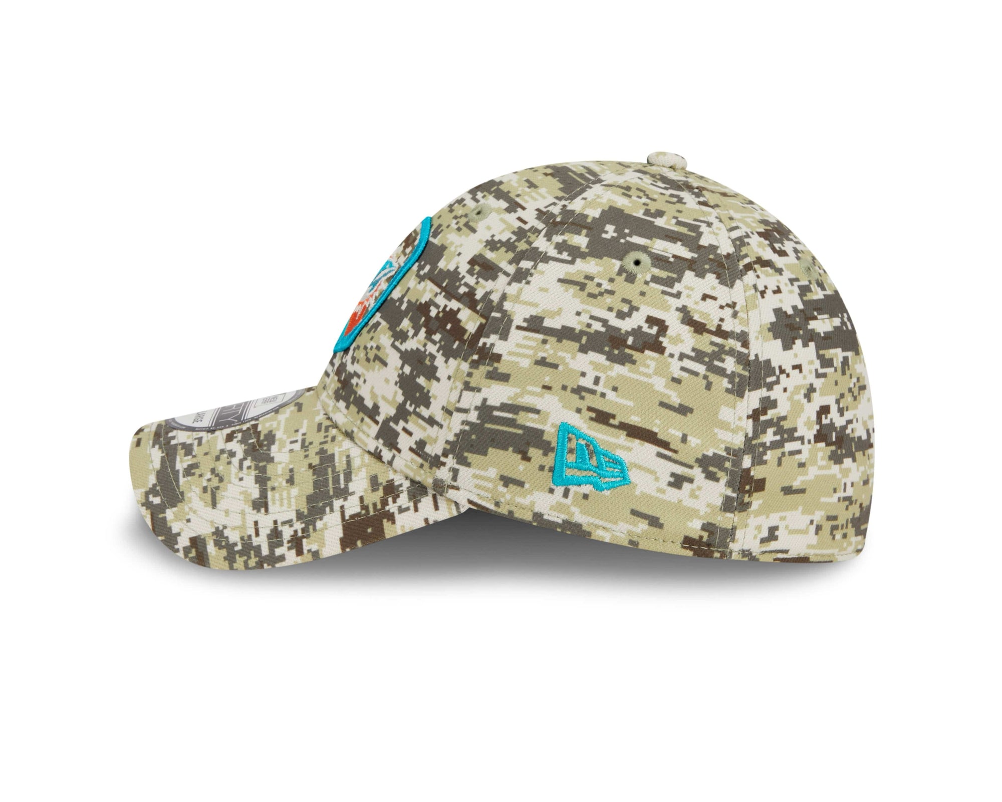 Miami Dolphins 2023 NFL Salute to Service New Era 39Thirty Flex Cap Camouflage - STADIUMDREAMS