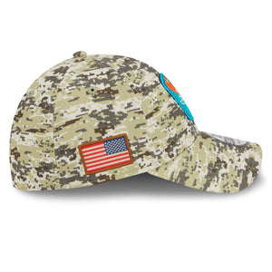 Miami Dolphins 2023 NFL Salute to Service New Era 39Thirty Flex Cap Camouflage - STADIUMDREAMS