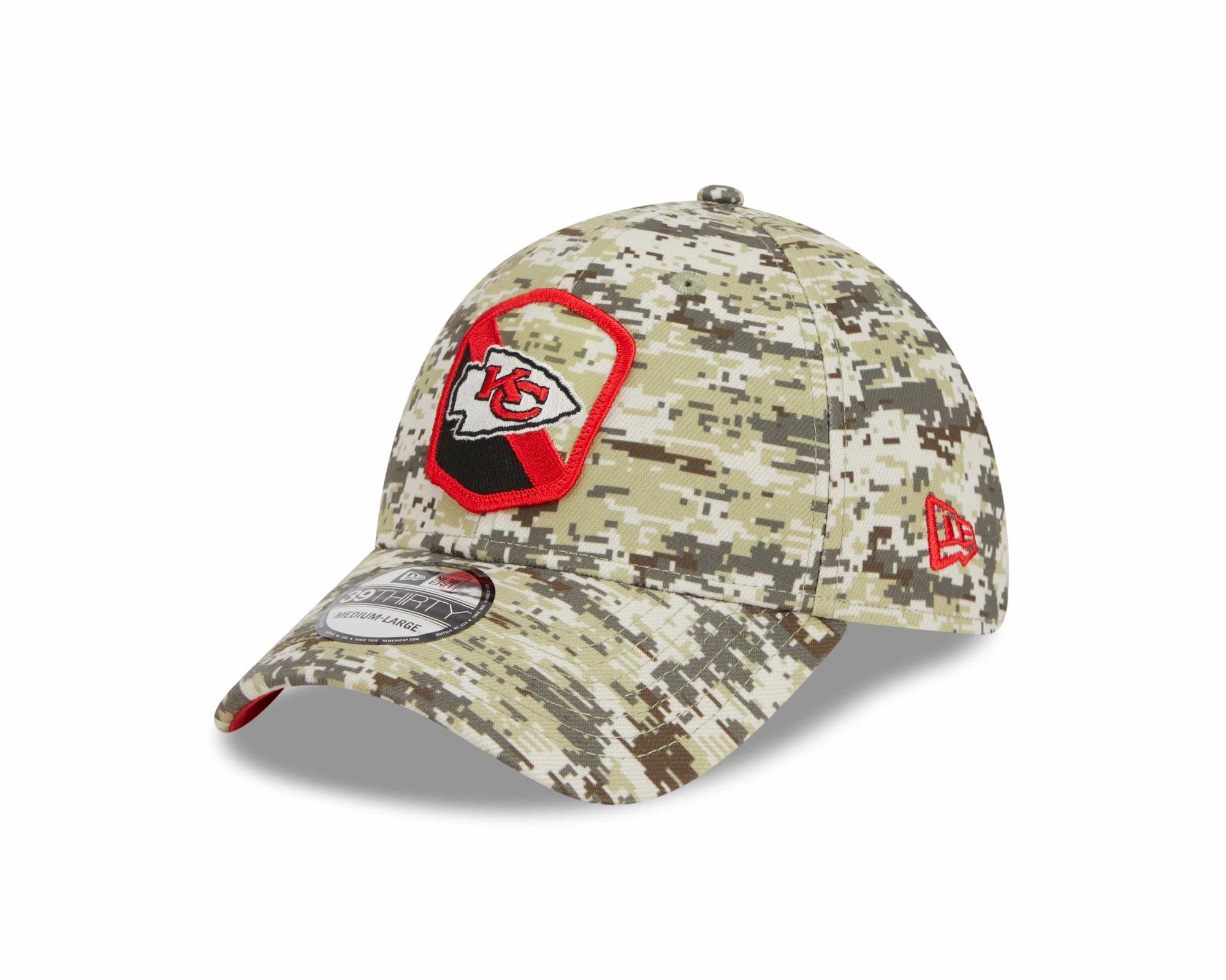 Kansas City Chiefs 2023 NFL Salute to Service New Era 39Thirty Flex Cap Camouflage - STADIUMDREAMS