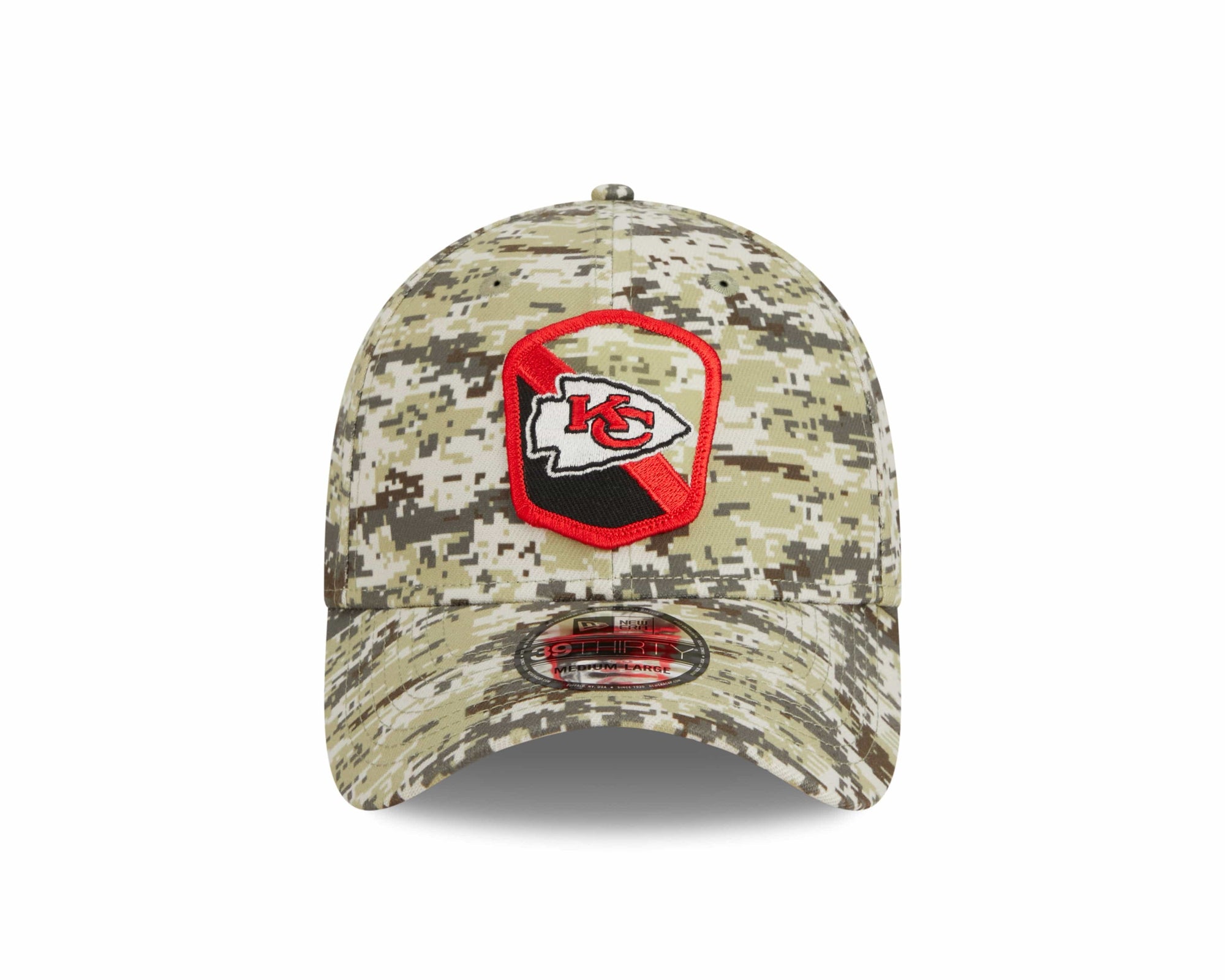 Kansas City Chiefs 2023 NFL Salute to Service New Era 39Thirty Flex Cap Camouflage - STADIUMDREAMS