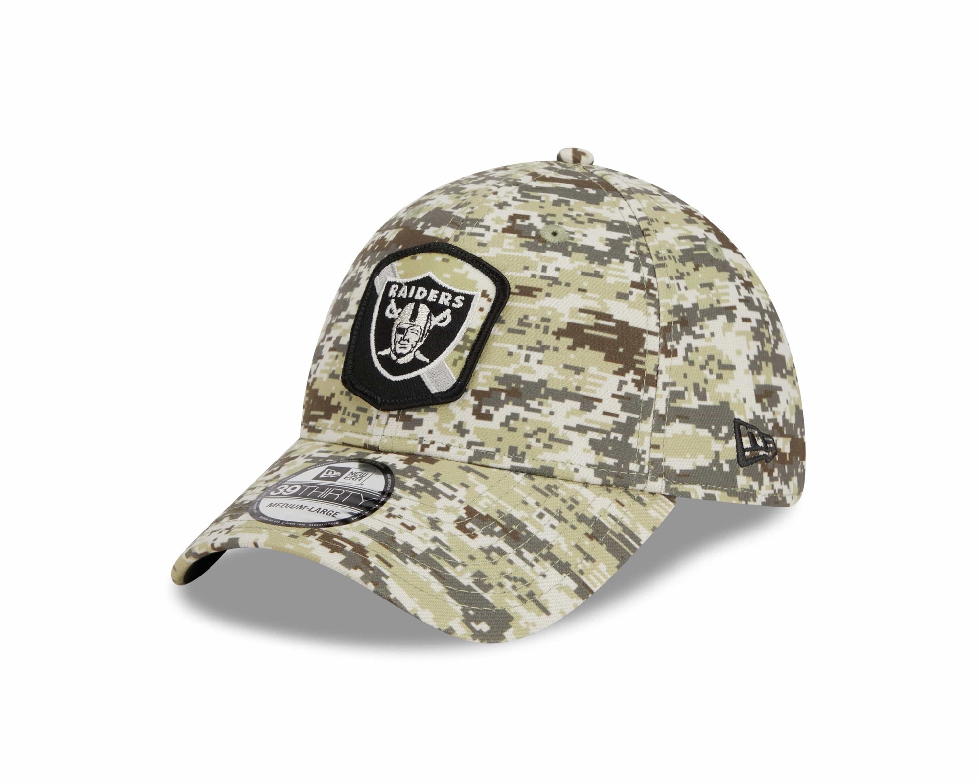 Las Vegas Raiders 2023 NFL Salute to Service New Era 39Thirty Flex Cap Camouflage - STADIUMDREAMS