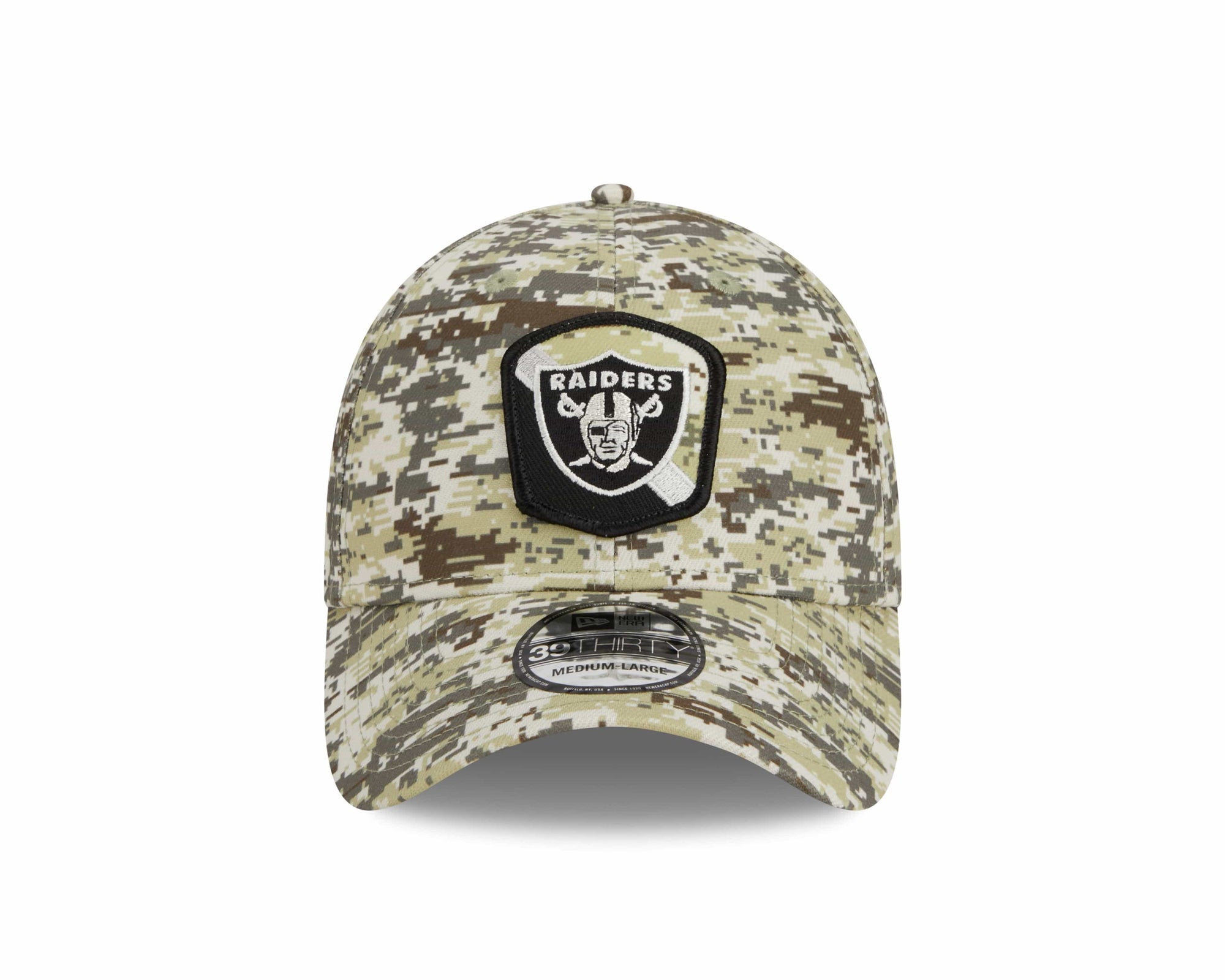 Las Vegas Raiders 2023 NFL Salute to Service New Era 39Thirty Flex Cap Camouflage - STADIUMDREAMS