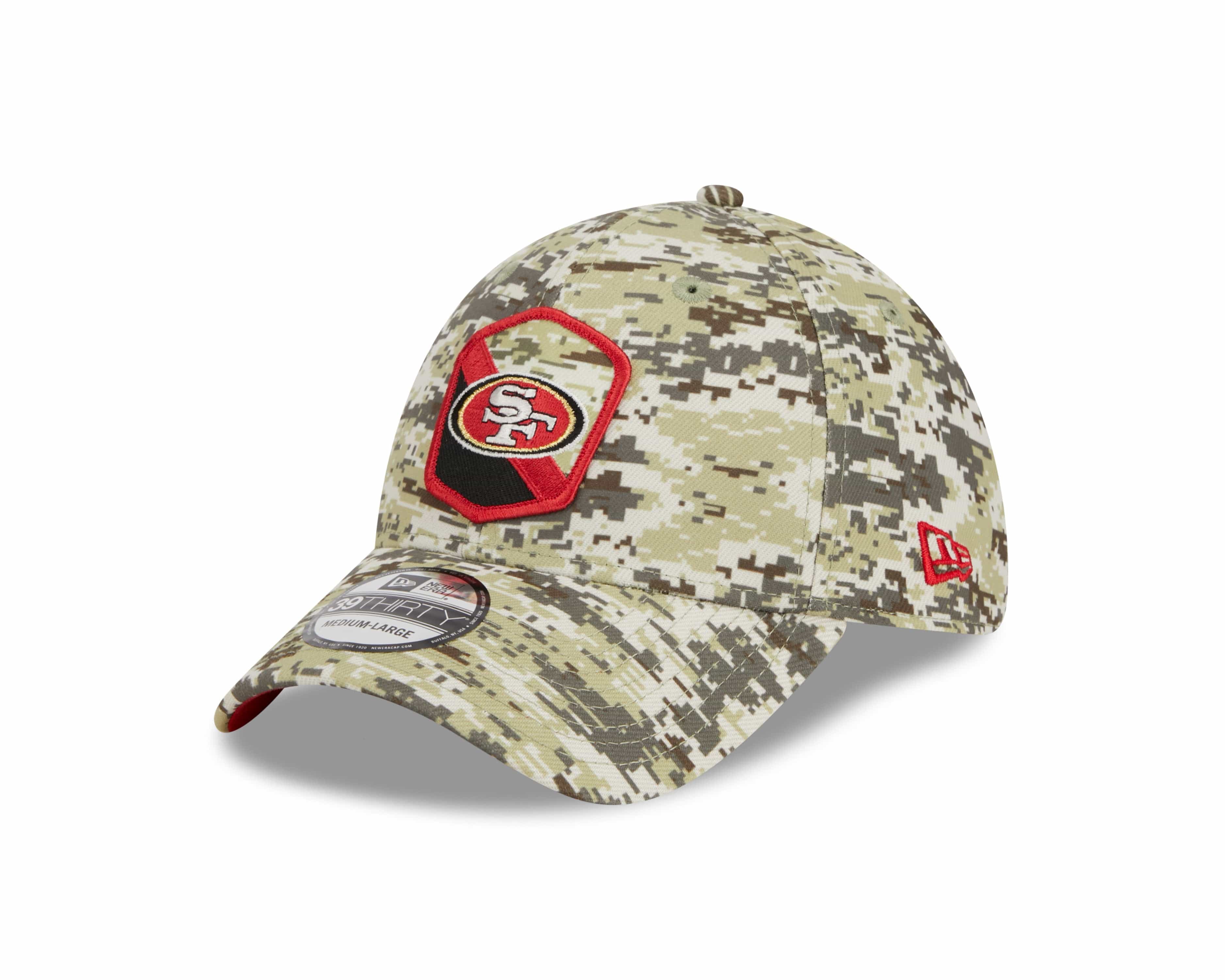 San Francisco 49ers 2023 NFL Salute to Service New Era 39Thirty Flex Cap Camouflage - STADIUMDREAMS