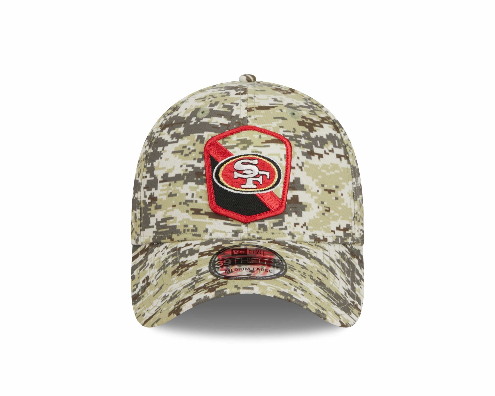 San Francisco 49ers 2023 NFL Salute to Service New Era 39Thirty Flex Cap Camouflage - STADIUMDREAMS