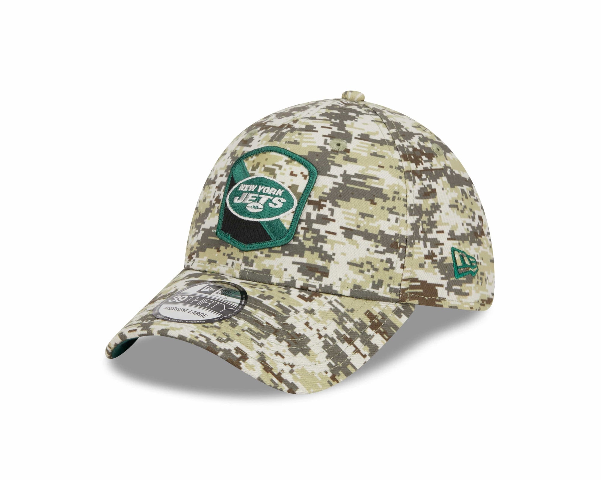 New York Jets 2023 NFL Salute to Service New Era 39Thirty Flex Cap Camouflage - STADIUMDREAMS