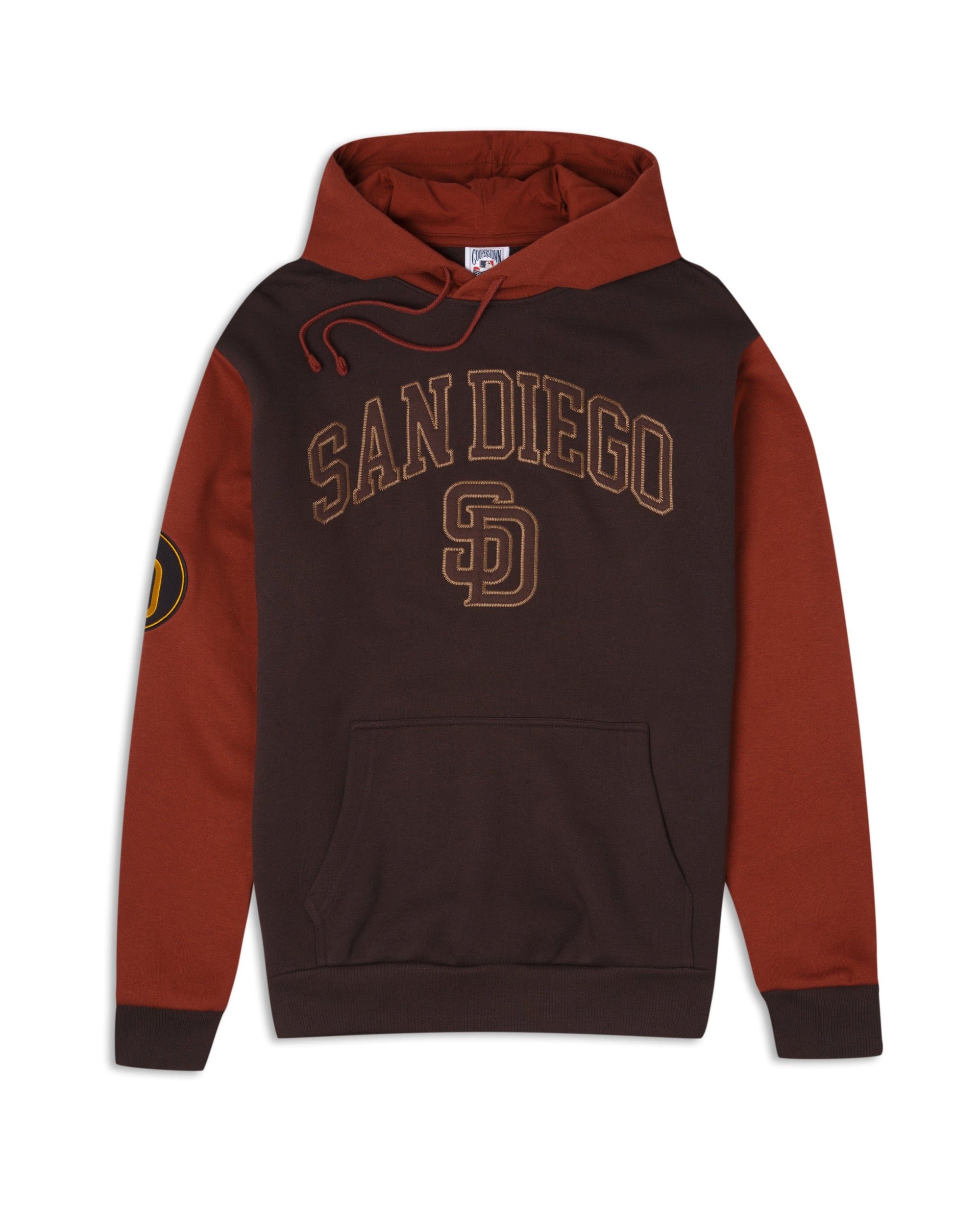 San Diego Padres MLB Team Patch Hoodie braun - STADIUMDREAMS