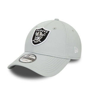 Las Vegas Raiders NFL New Era Side Patch 9Forty Cap Grau - STADIUMDREAMS