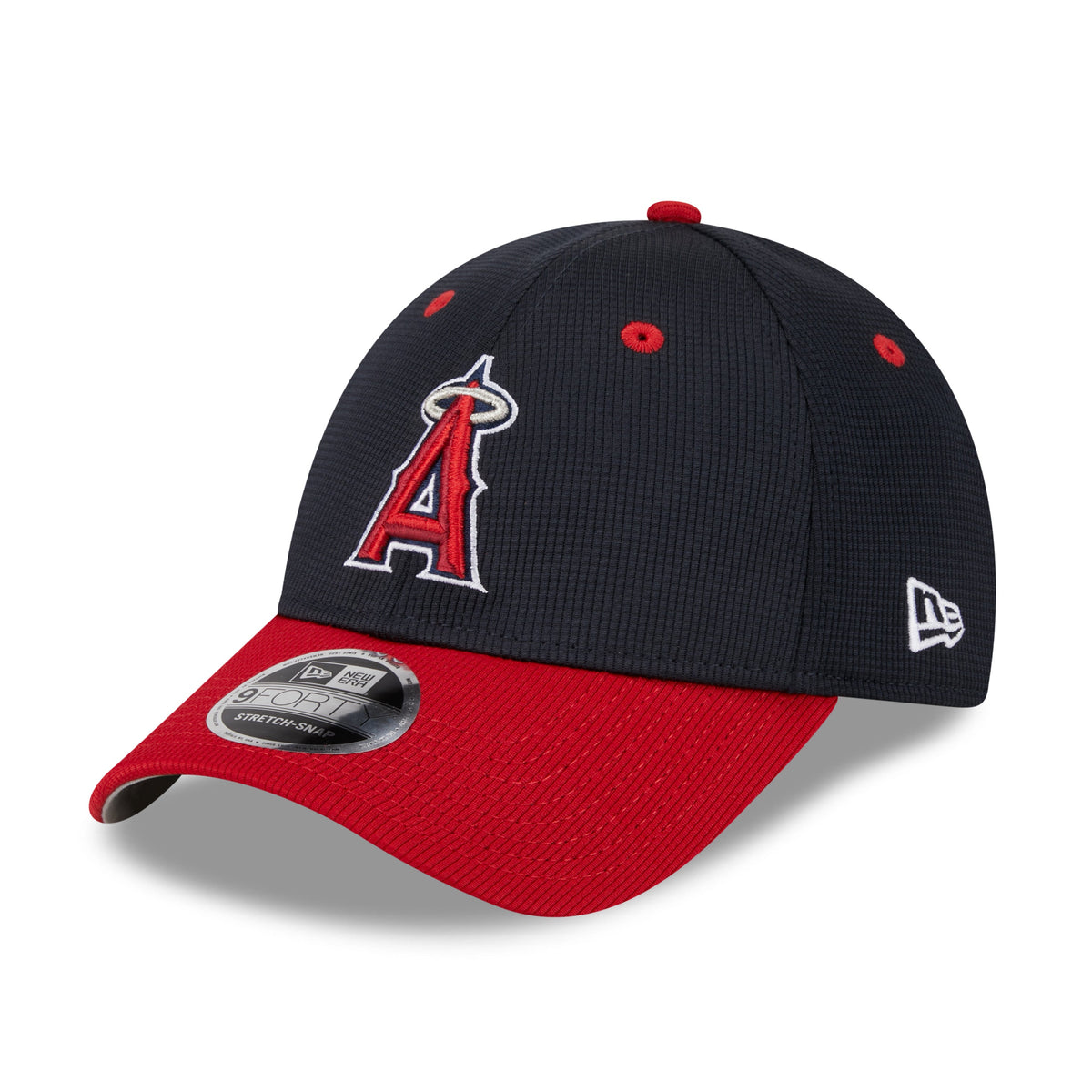 Anaheim Angels New Era 2025 MLB Batting Practice 9FORTY Stretch Snap Cap Rot - STADIUMDREAMS