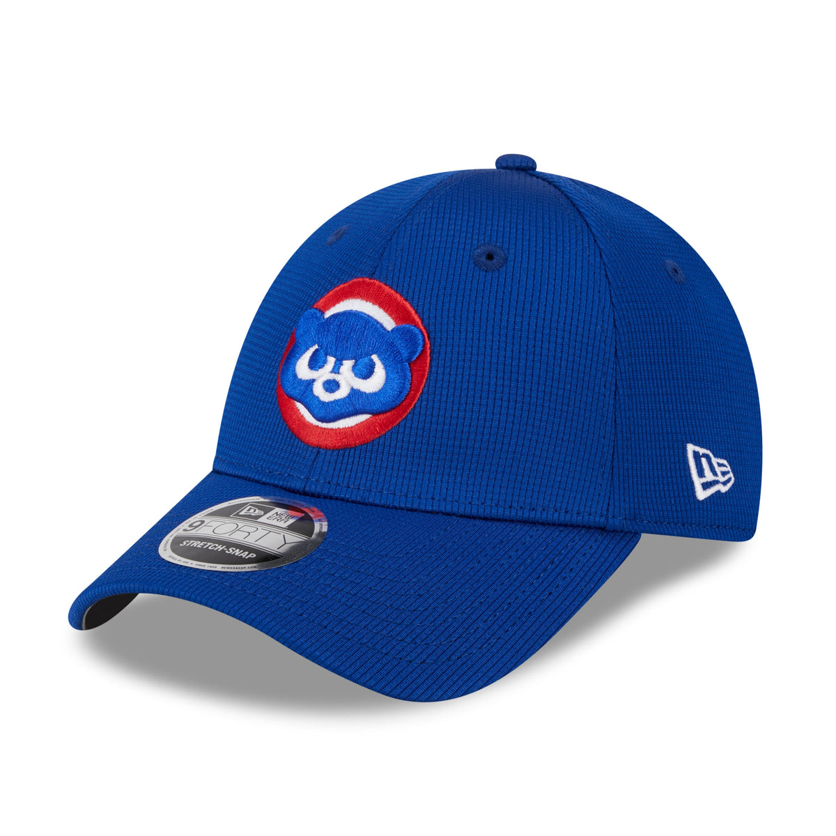 Chicago Cubs New Era 2025 MLB Batting Practice 9FORTY Stretch Snap Cap Blau - STADIUMDREAMS