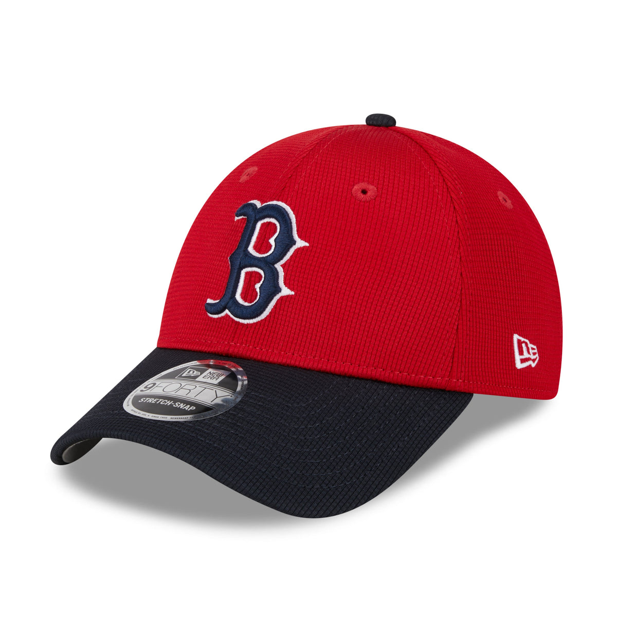 Boston Red Sox New Era 2025 MLB Batting Practice 9FORTY Stretch Snap Cap Rot - STADIUMDREAMS