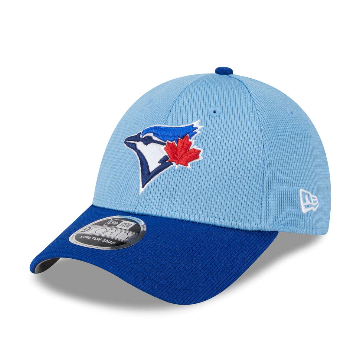 Toronto Blue Jays New Era 2025 MLB Batting Practice 9FORTY Stretch Snap Cap Blau - STADIUMDREAMS