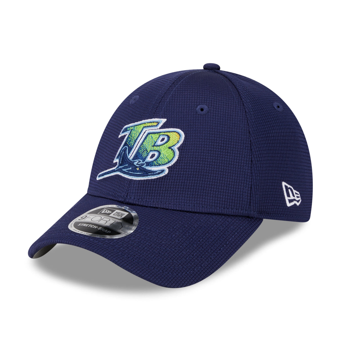 Tampa Bay Rays New Era 2025 MLB Batting Practice 9FORTY Stretch Snap Cap Navy - STADIUMDREAMS