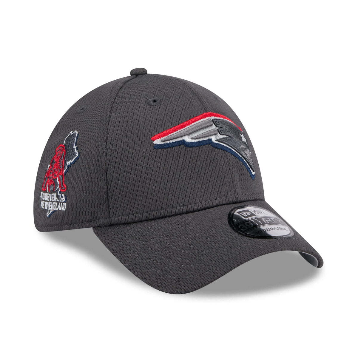 New England Patriots 2024 NFL Draft New Era 39Thirty Flex Cap Grau - STADIUMDREAMS