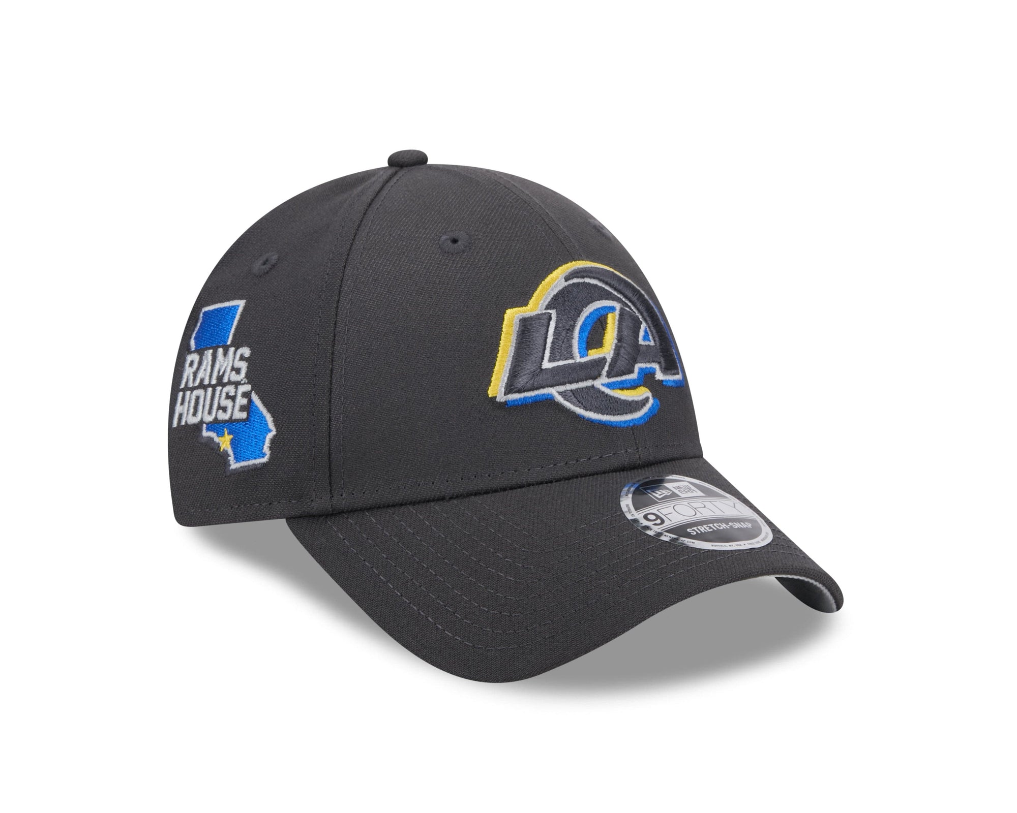 Los Angeles Rams New Era NFL 2024 Draft 2024 9Forty Stretch-Snap Cap Grau - STADIUMDREAMS