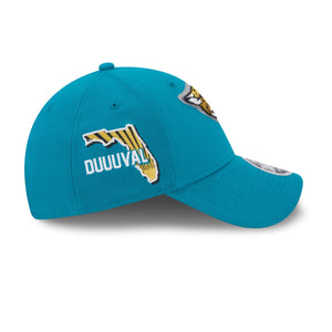 Jacksonville Jaguars New Era NFL 2024 Draft 2024 9Forty Stretch-Snap Cap Türkis - STADIUMDREAMS