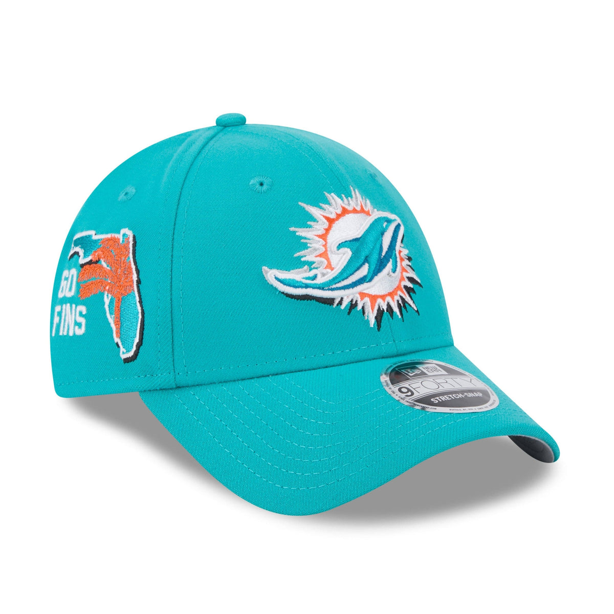 Miami Dolphins New Era NFL 2024 Draft 2024 9Forty Stretch-Snap Cap Türkis - STADIUMDREAMS