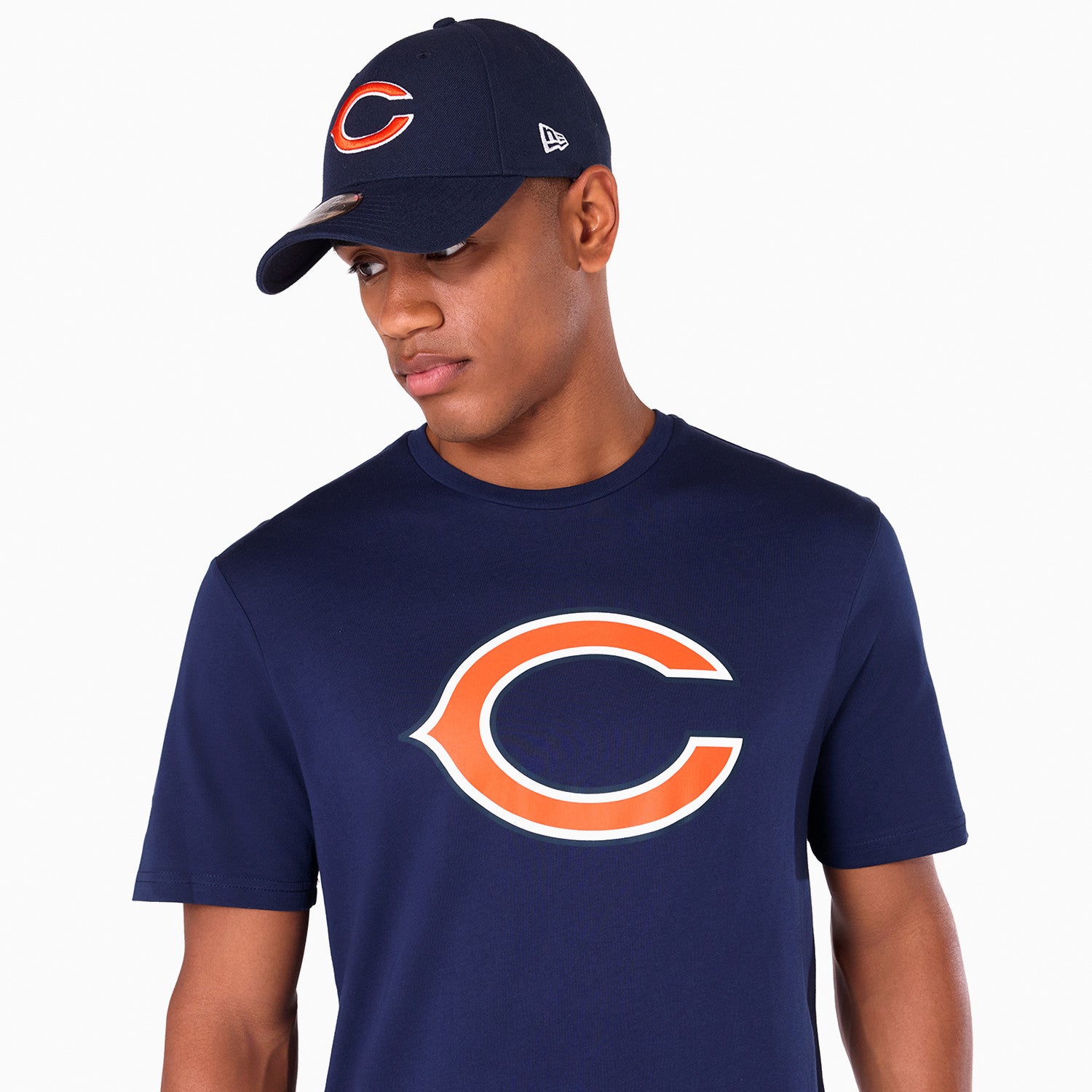 Chicago Bears Team Logo New Era NFL T-Shirt Navy Blau