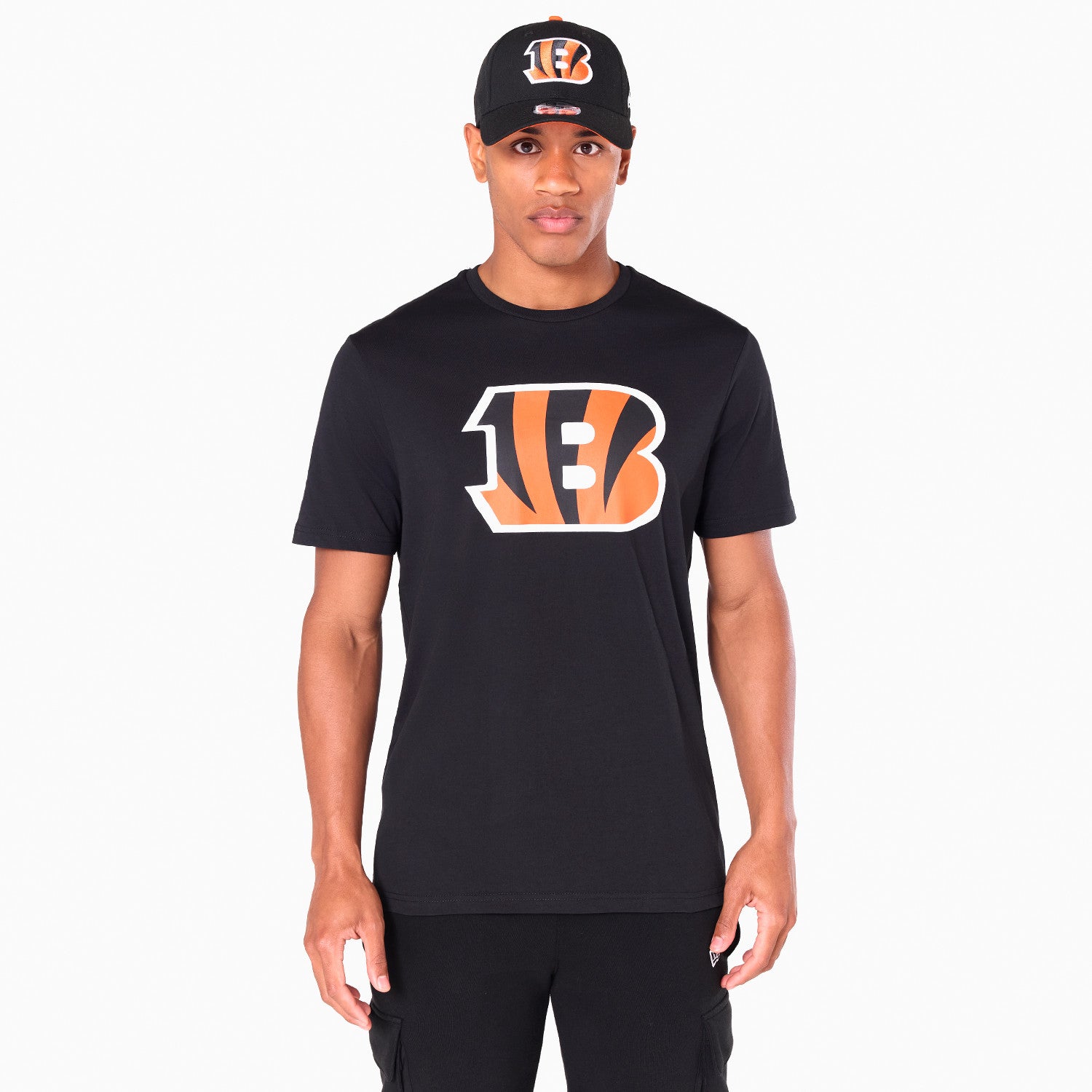 Cincinnati Bengals Team Logo New Era NFL T-Shirt Schwarz