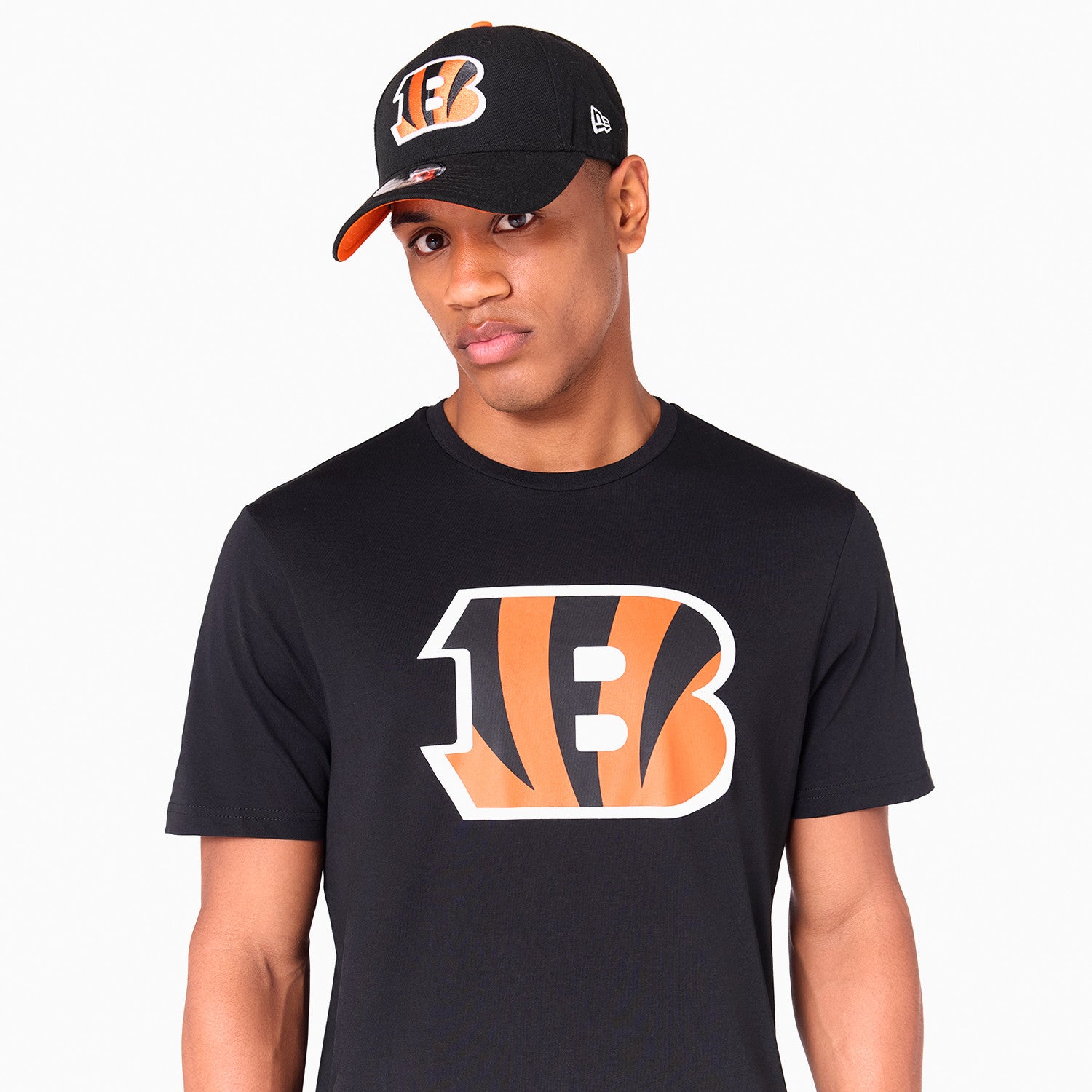 Cincinnati Bengals Team Logo New Era NFL T-Shirt Schwarz