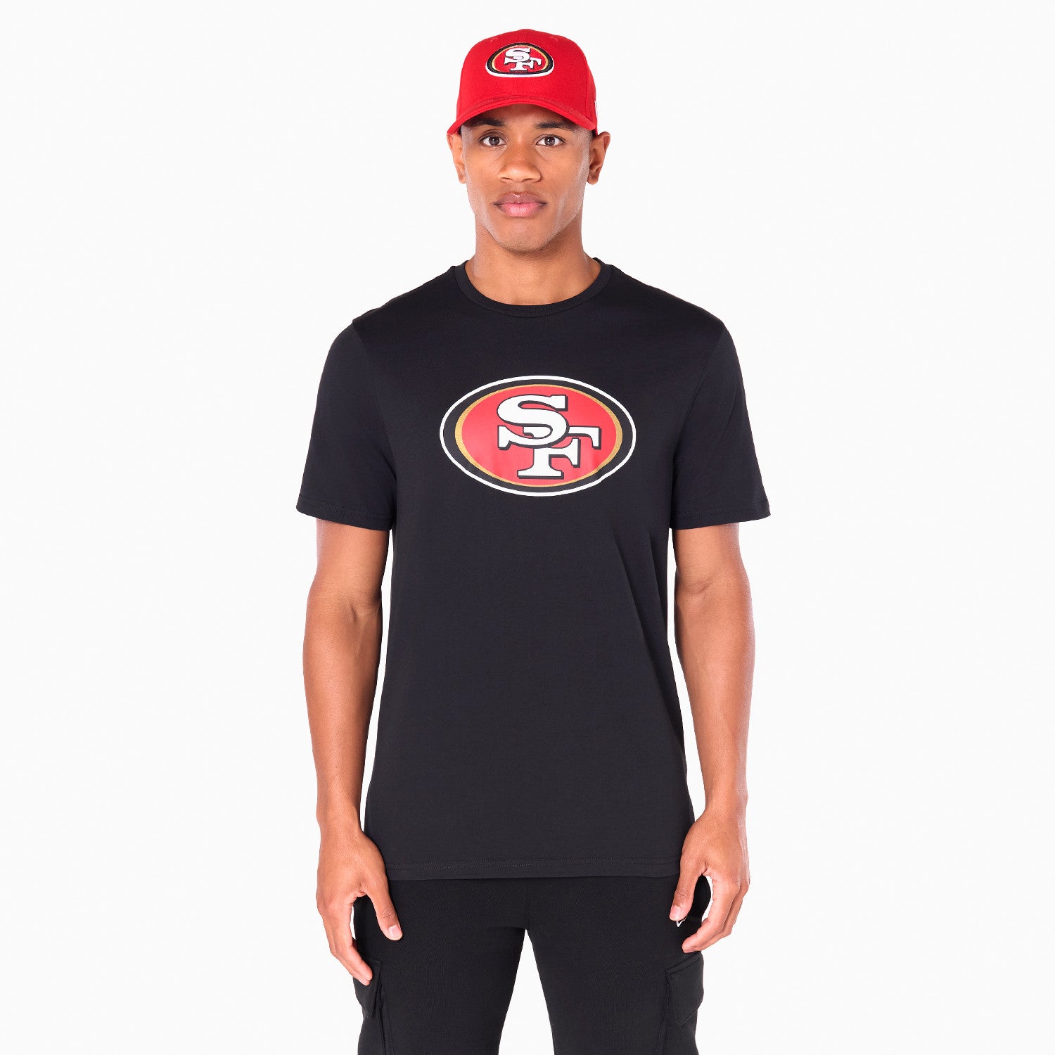 San Francisco 49ers Team Logo New Era NFL T-Shirt Schwarz