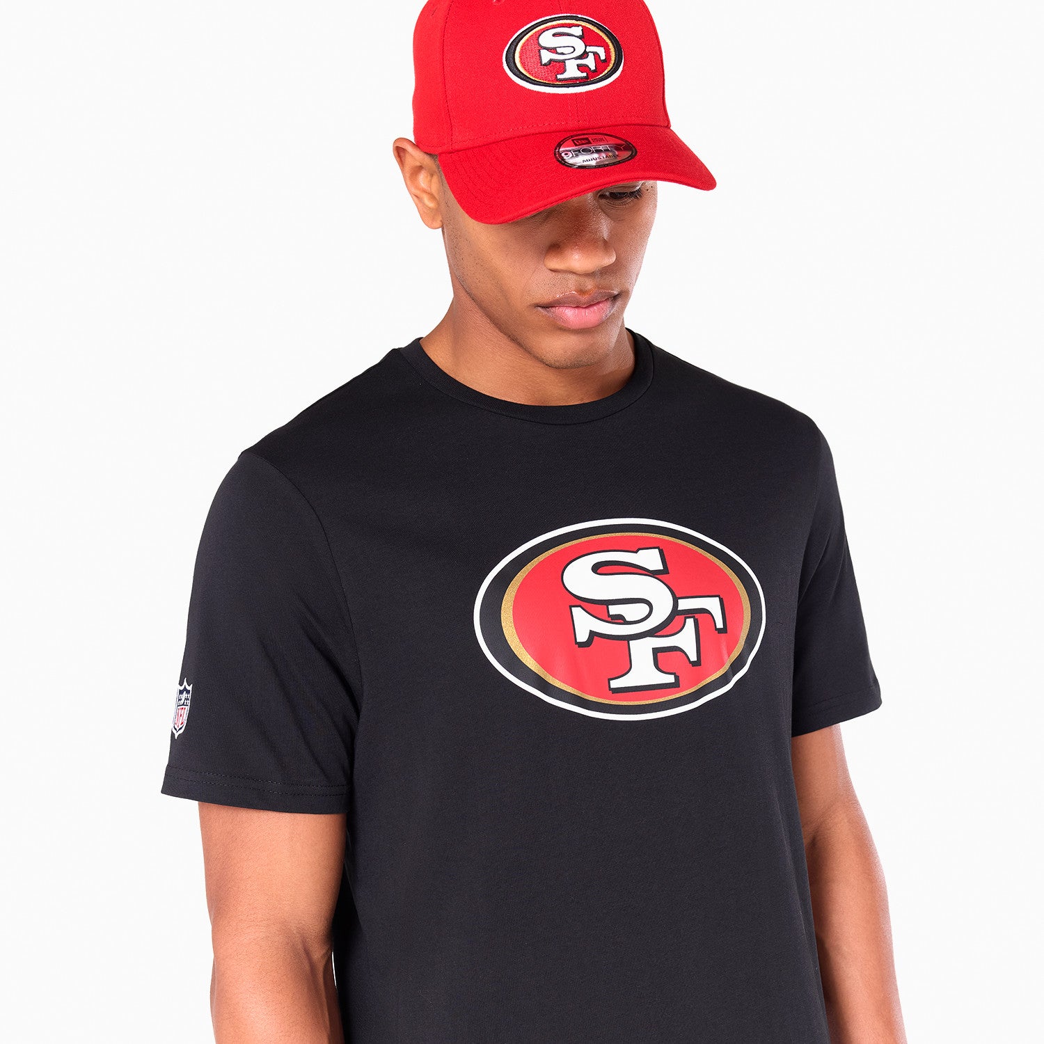 San Francisco 49ers Team Logo New Era NFL T-Shirt Schwarz