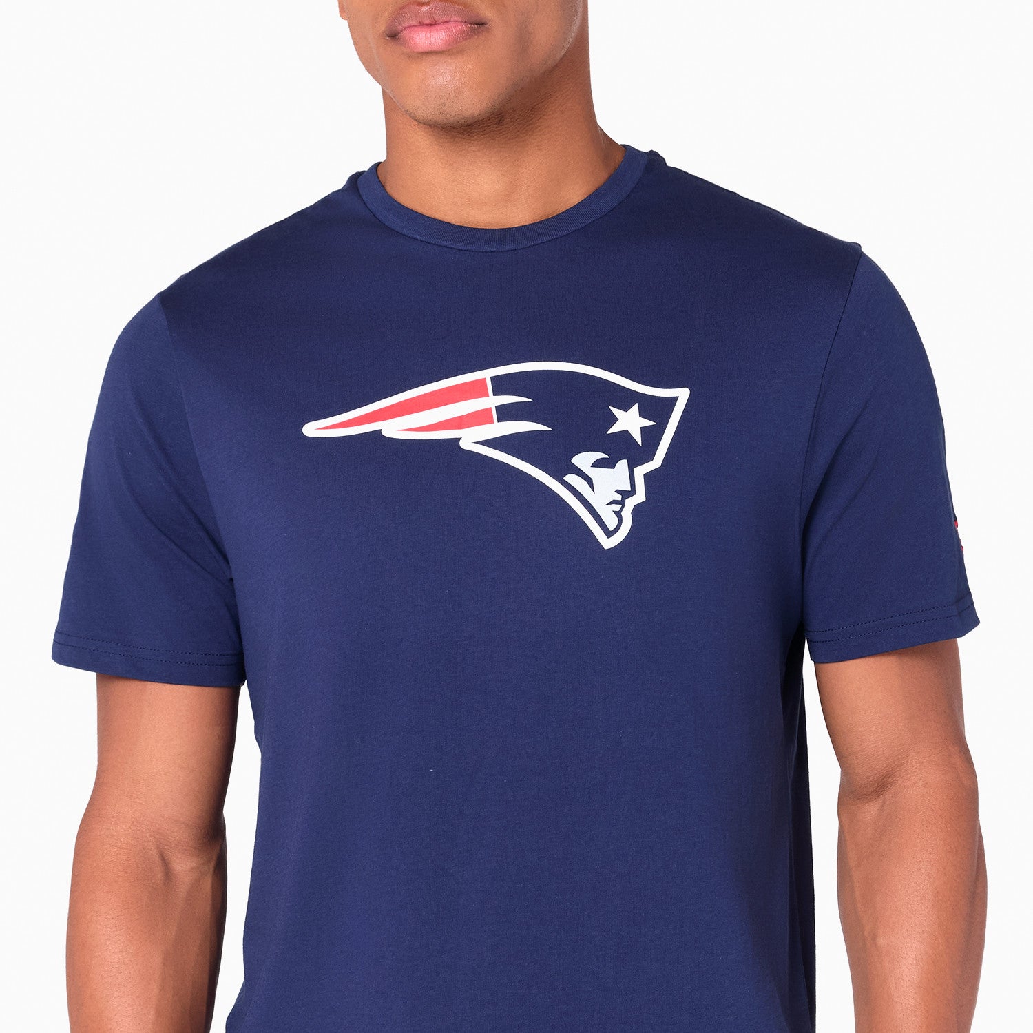 New England Patriots Team Logo New Era NFL T-Shirt Navy Blau