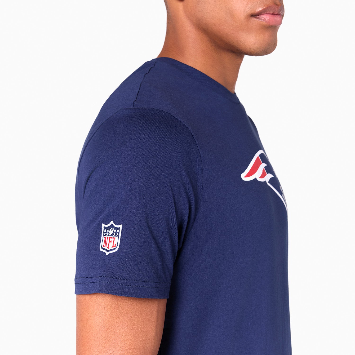 New England Patriots Team Logo New Era NFL T-Shirt Navy Blau