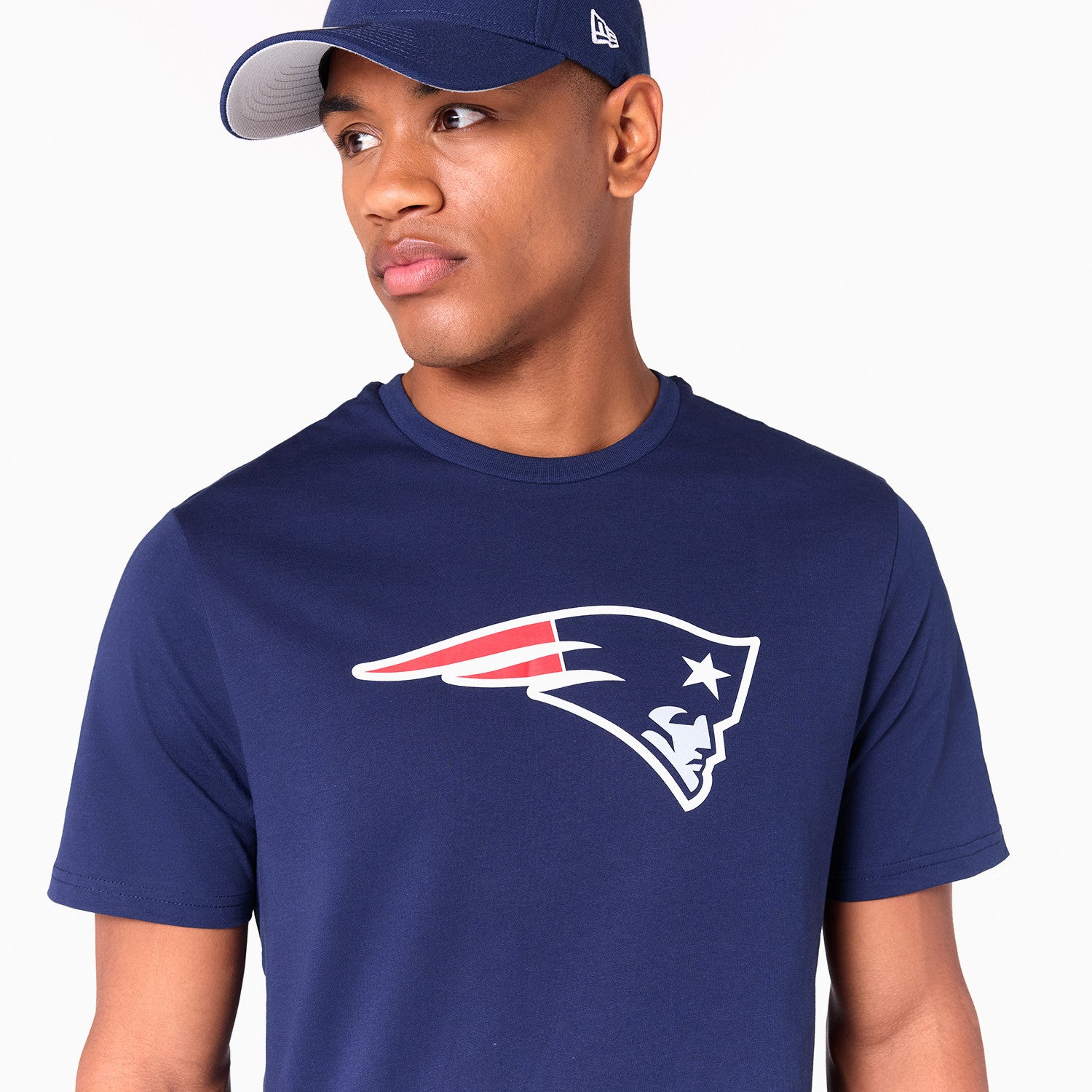 New England Patriots Team Logo New Era NFL T-Shirt Navy Blau