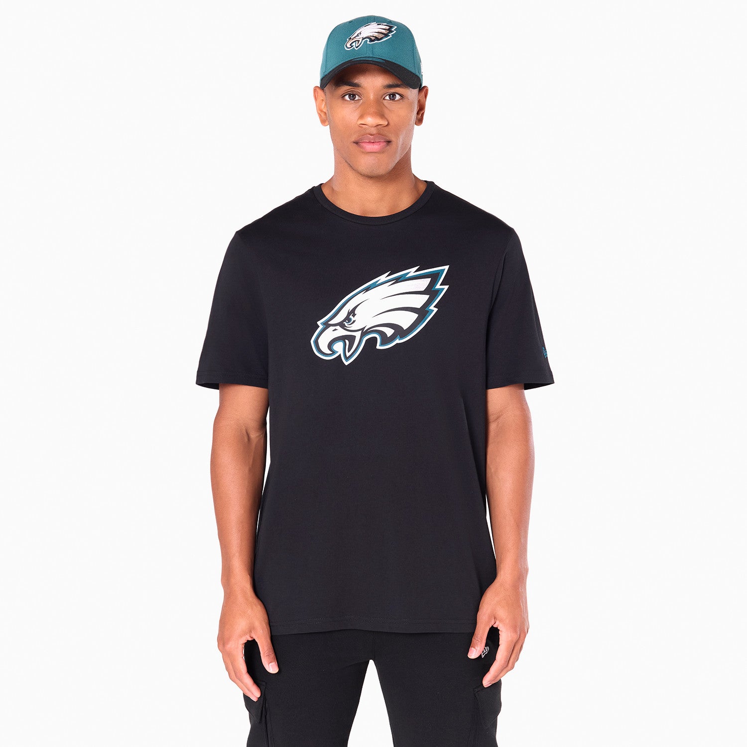 Philadelphia Eagles Team Logo New Era NFL T-Shirt Schwarz