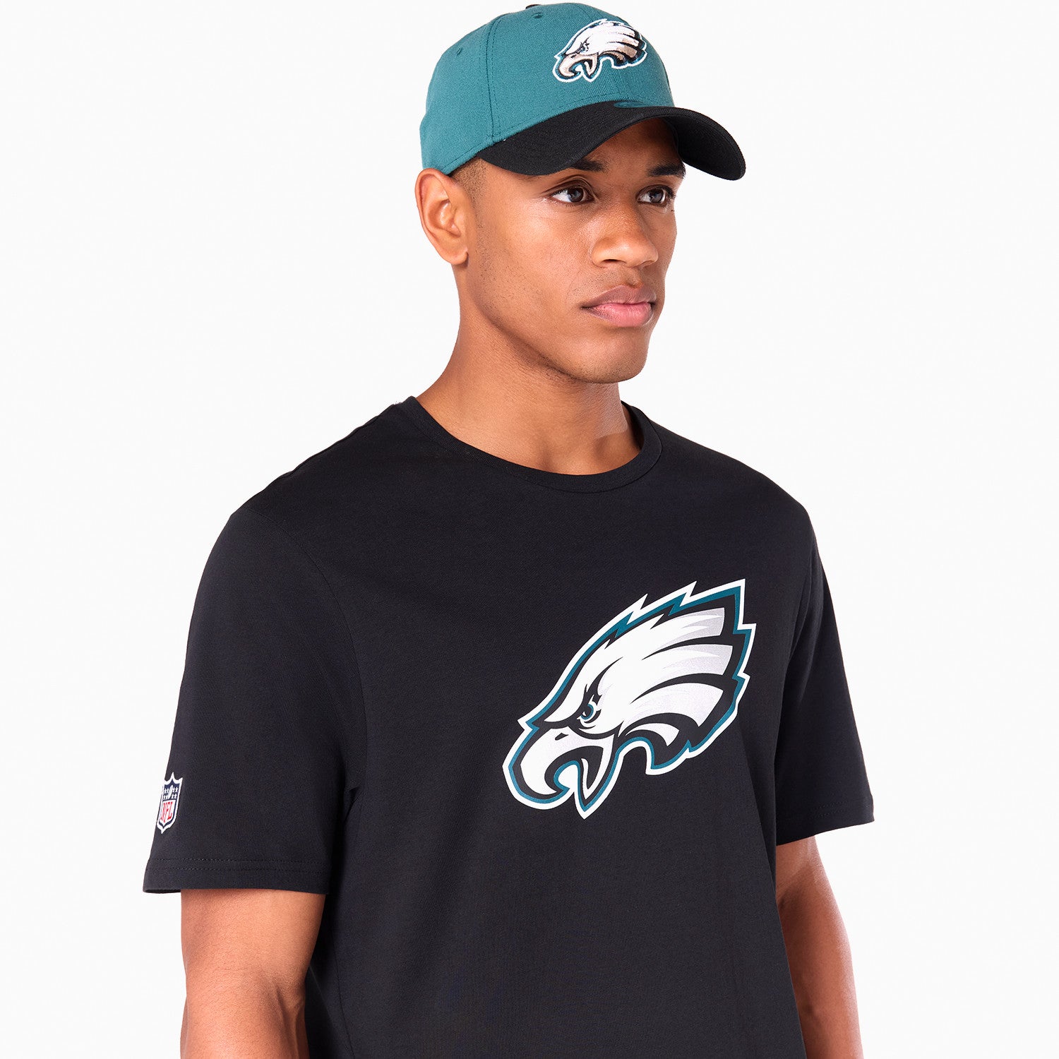 Philadelphia Eagles Team Logo New Era NFL T-Shirt Schwarz