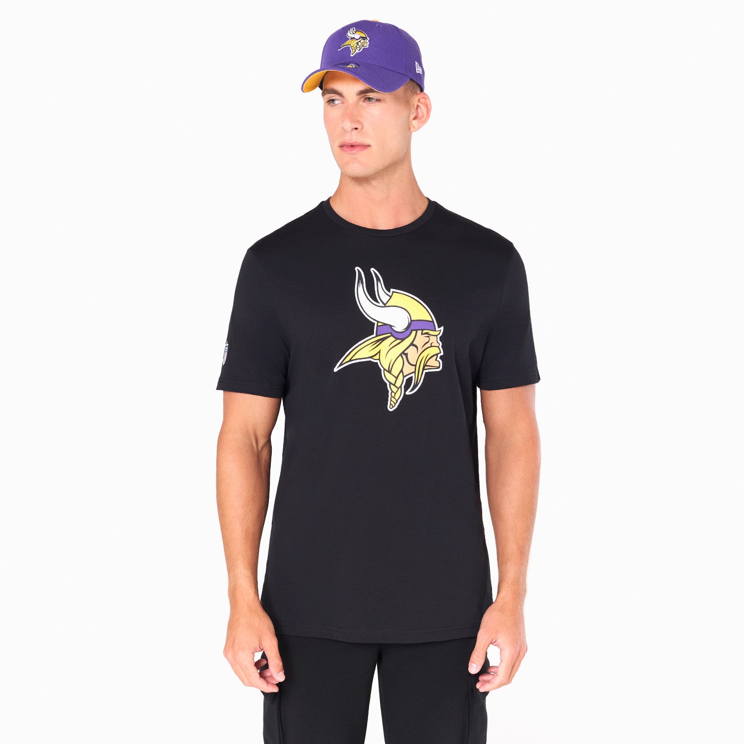Minnesota Vikings Team Logo New Era NFL T-Shirt Schwarz