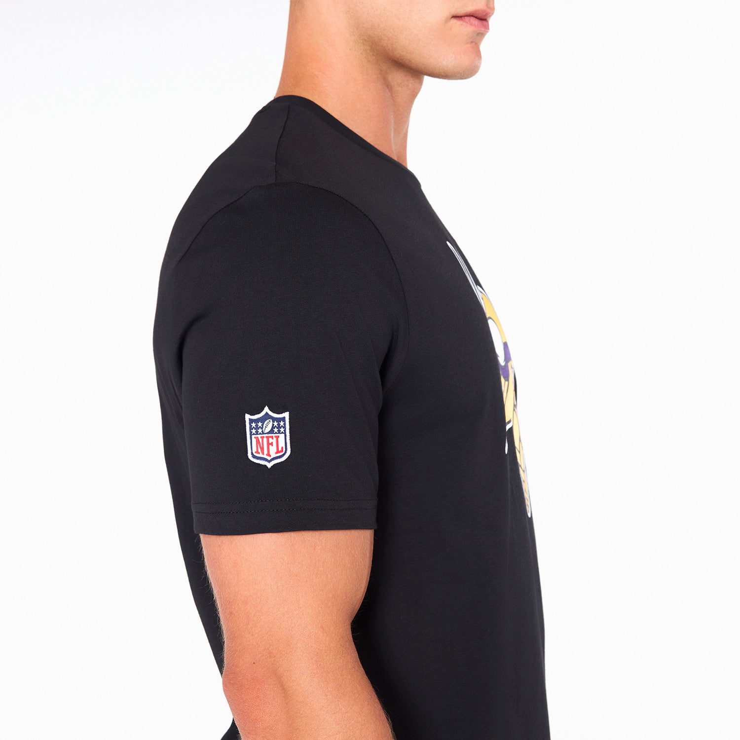 Minnesota Vikings Team Logo New Era NFL T-Shirt Schwarz