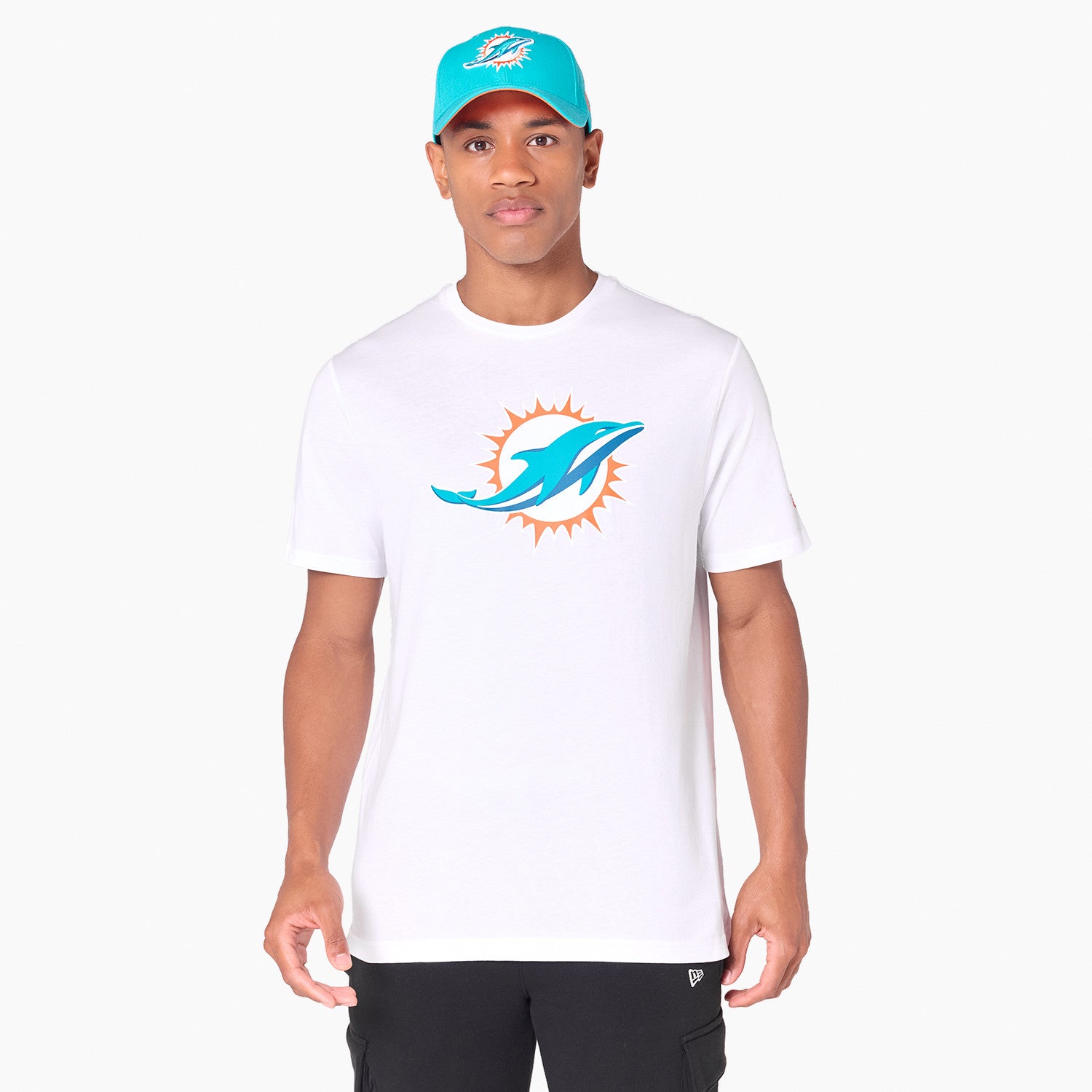 Miami Dolphins Team Logo New Era NFL T-Shirt Weiß