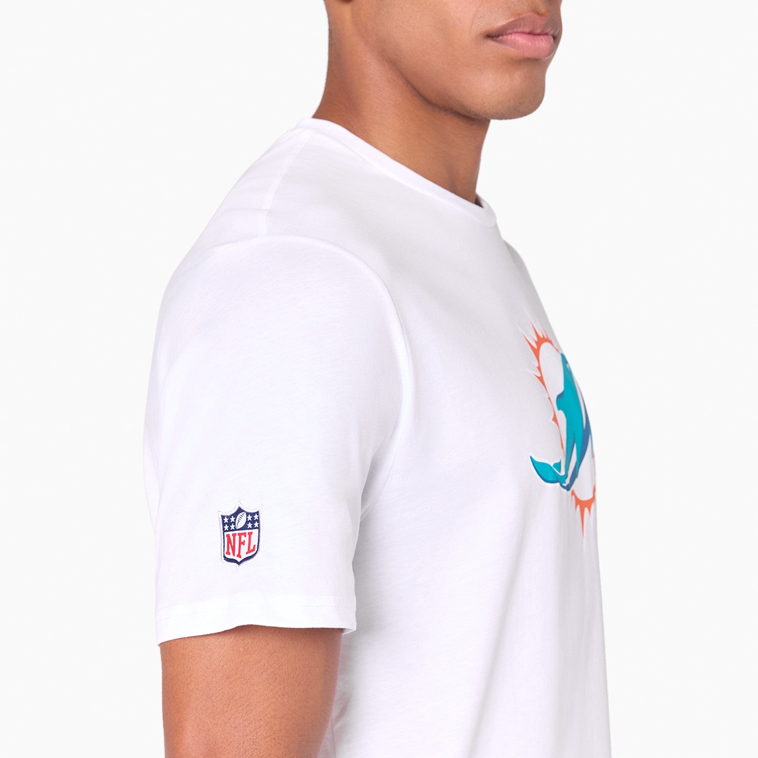 Miami Dolphins Team Logo New Era NFL T-Shirt Weiß