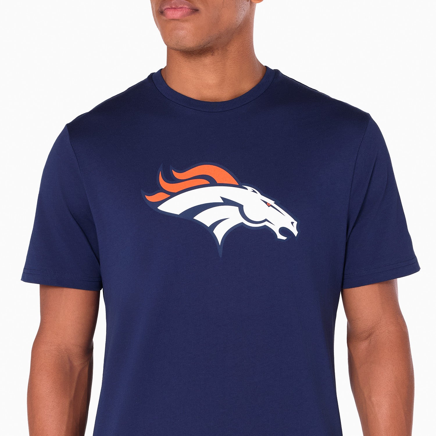 Denver Broncos Team Logo New Era NFL T-Shirt Navy Blau