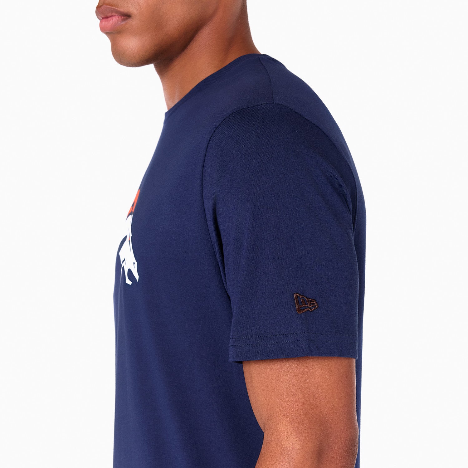 Denver Broncos Team Logo New Era NFL T-Shirt Navy Blau
