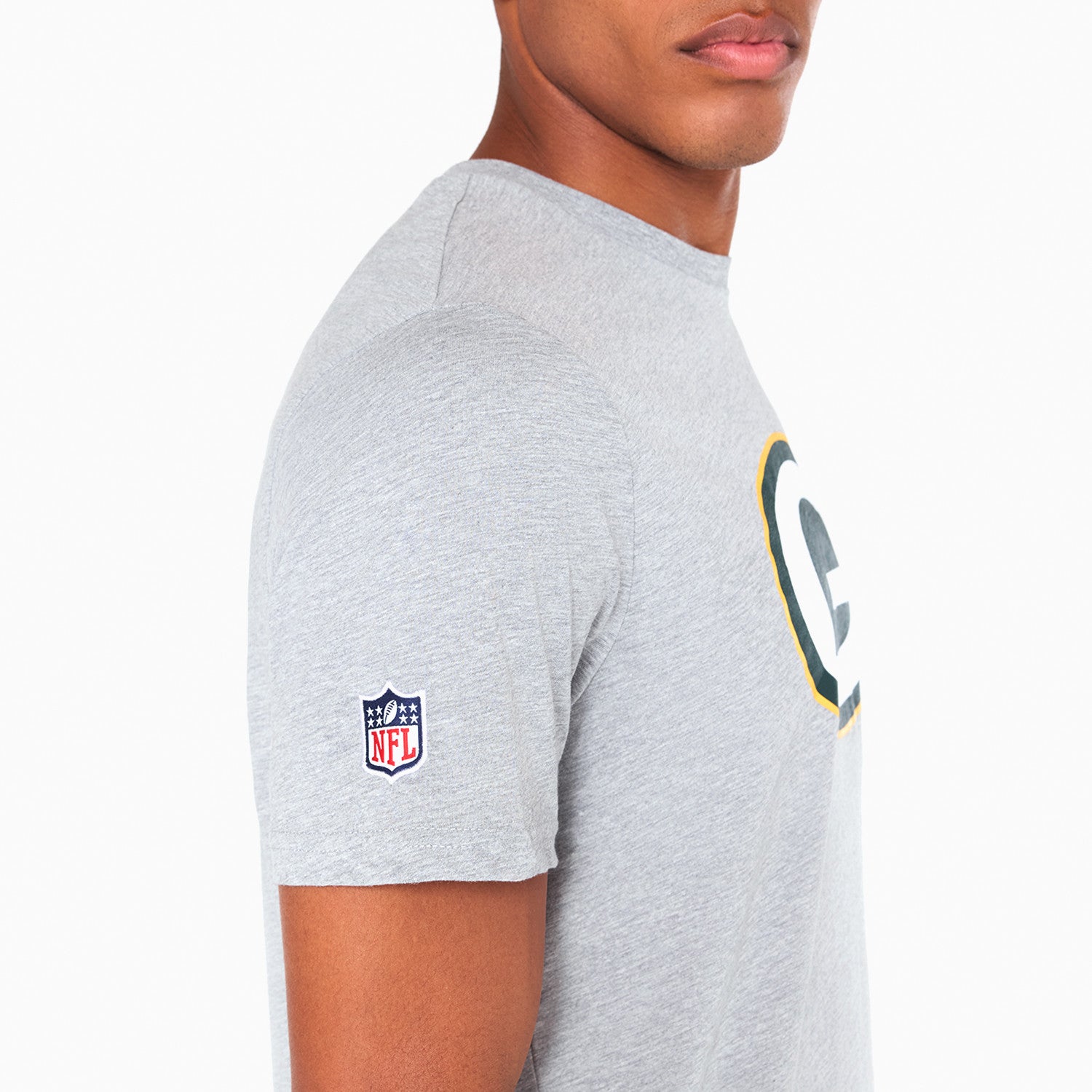 Green Bay Packers Team Logo New Era NFL T-Shirt Grau