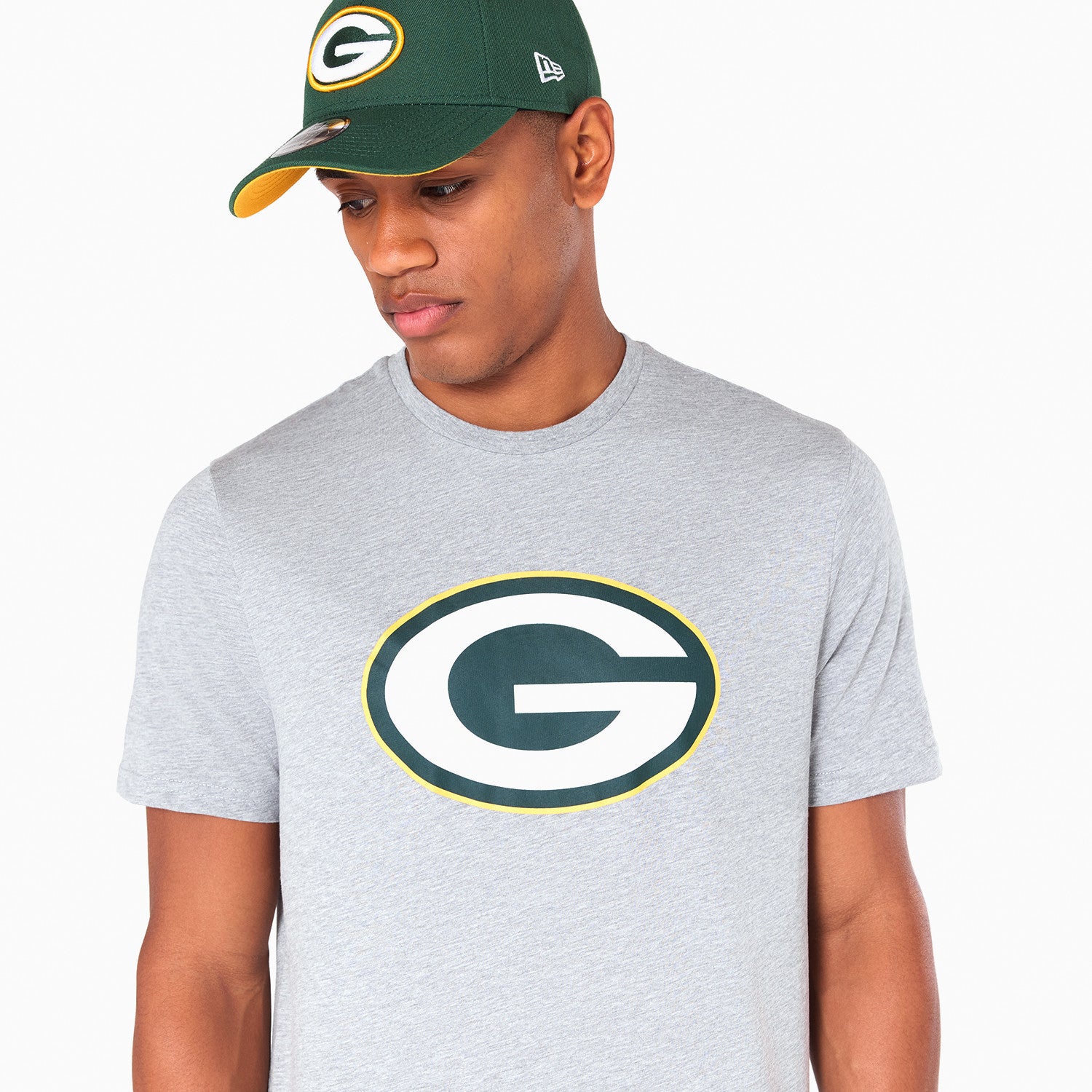 Green Bay Packers Team Logo New Era NFL T-Shirt Grau