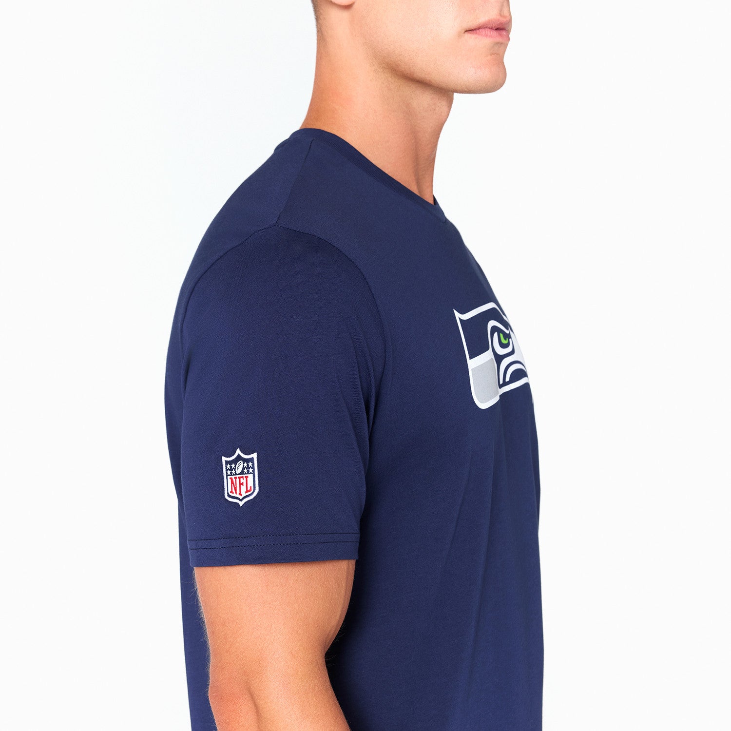 Seattle Seahawks Team Logo New Era NFL T-Shirt Navy Blau