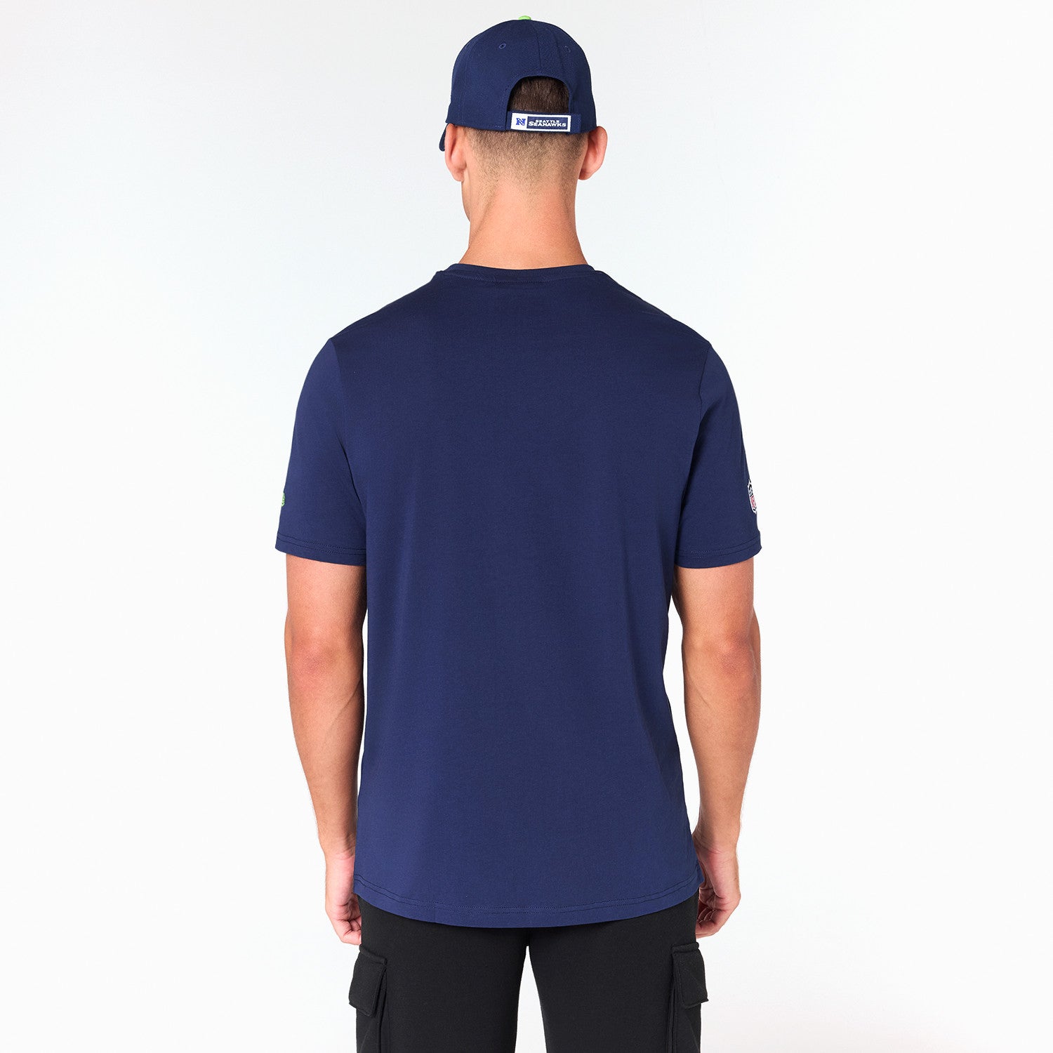 Seattle Seahawks Team Logo New Era NFL T-Shirt Navy Blau