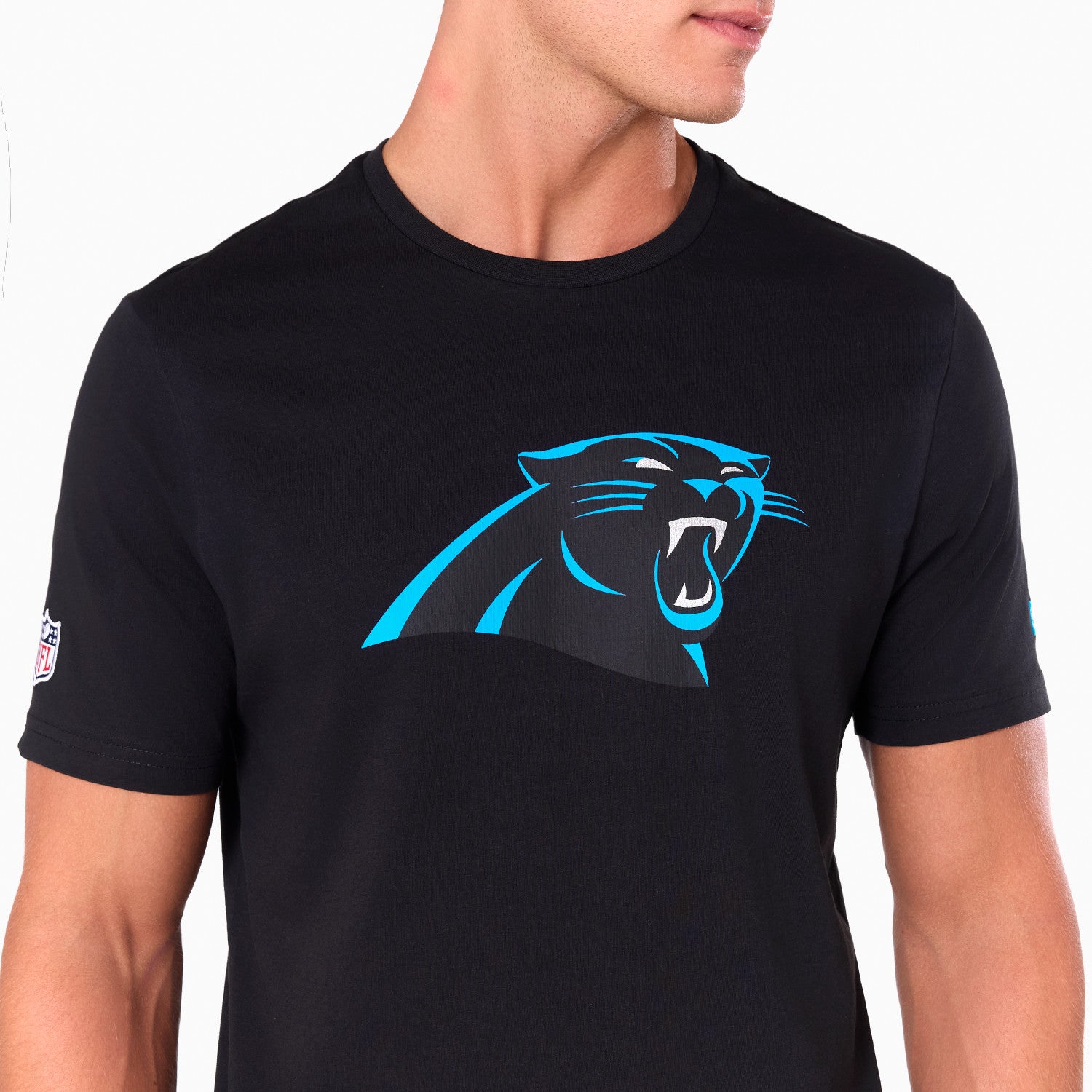Carolina Panthers Team Logo New Era NFL T-Shirt Schwarz