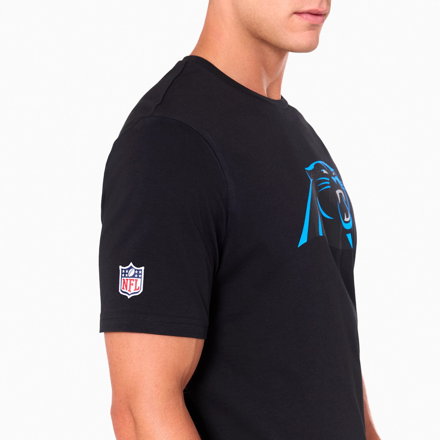 Carolina Panthers Team Logo New Era NFL T-Shirt Schwarz