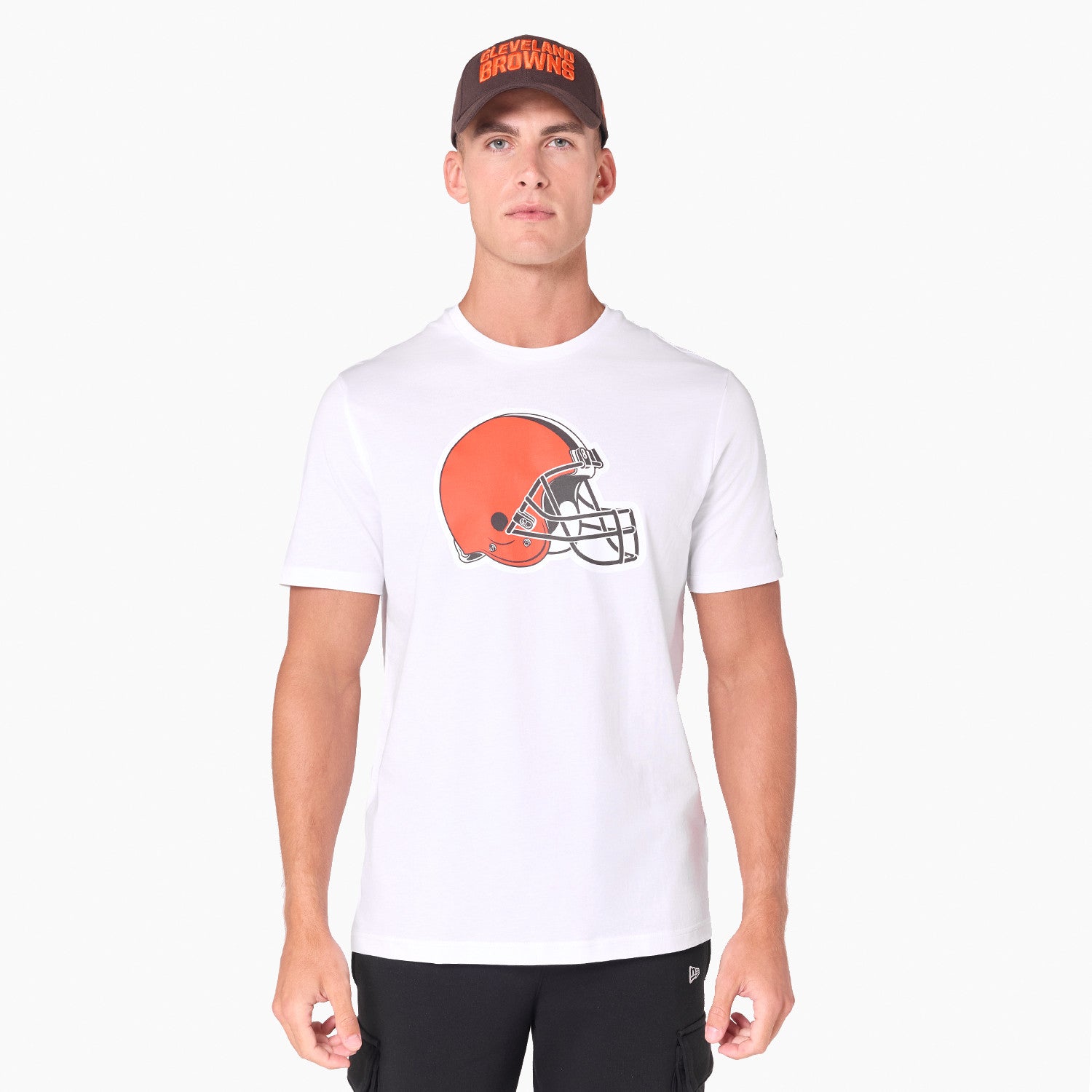 Cleveland Browns Team Logo New Era NFL T-Shirt Weiß