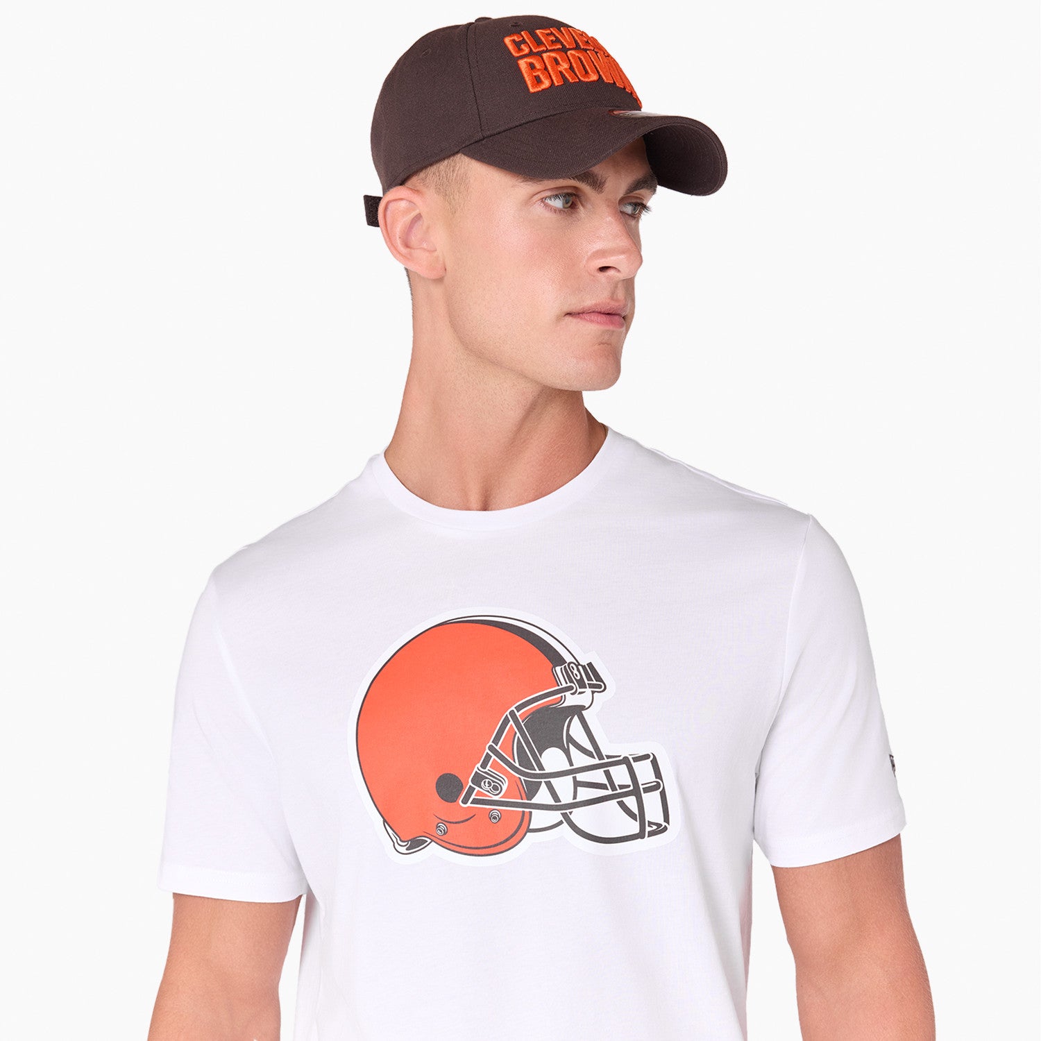 Cleveland Browns Team Logo New Era NFL T-Shirt Weiß